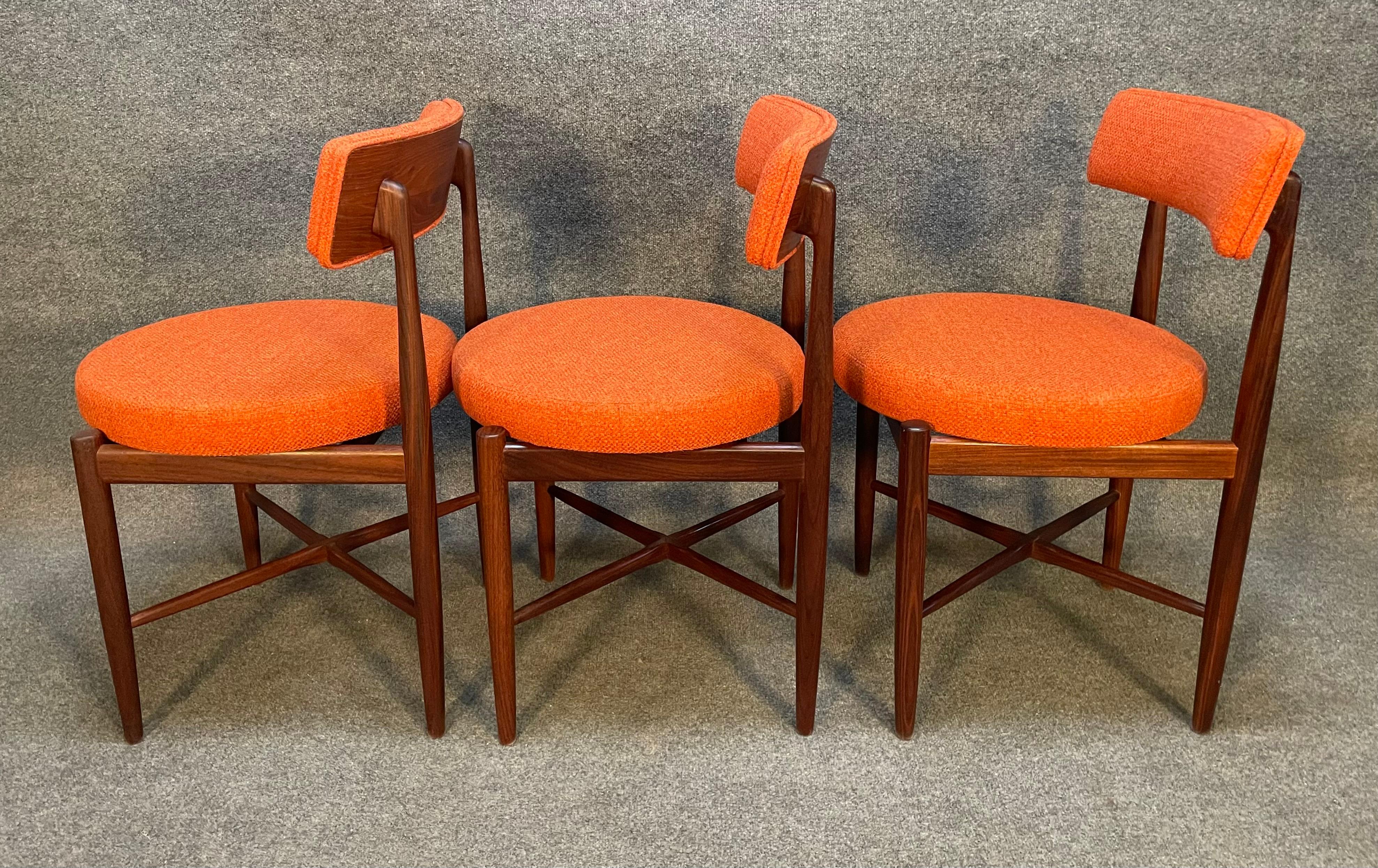 Set of Six Vintage British Mid-Century Modern Teak Dining Chairs by G Plan 1