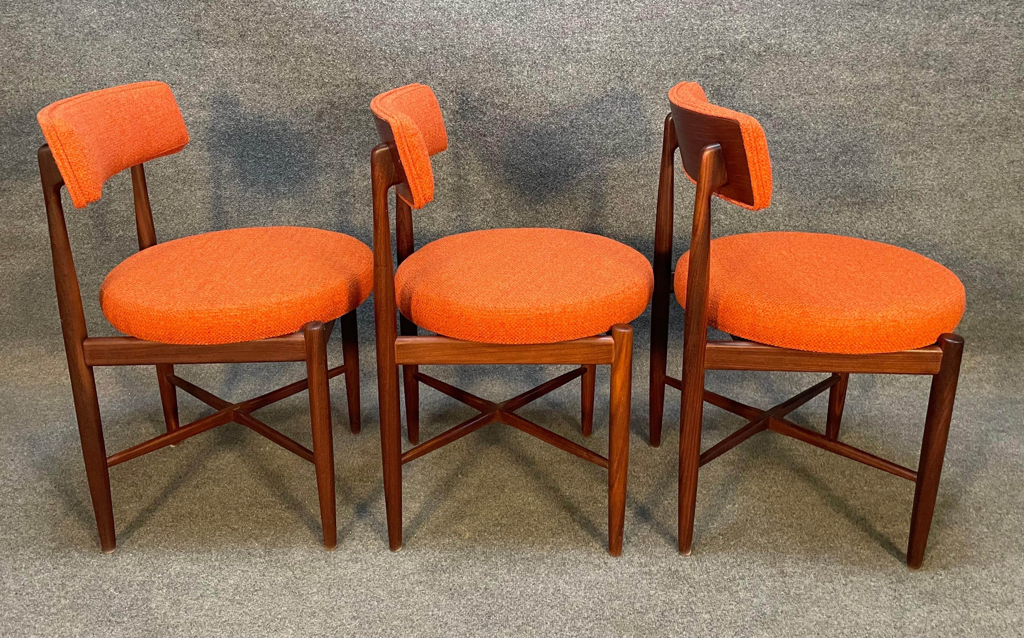 Set of Six Vintage British Mid-Century Modern Teak Dining Chairs by G Plan 2