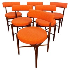 Set of Six Vintage British Mid-Century Modern Teak Dining Chairs by G Plan