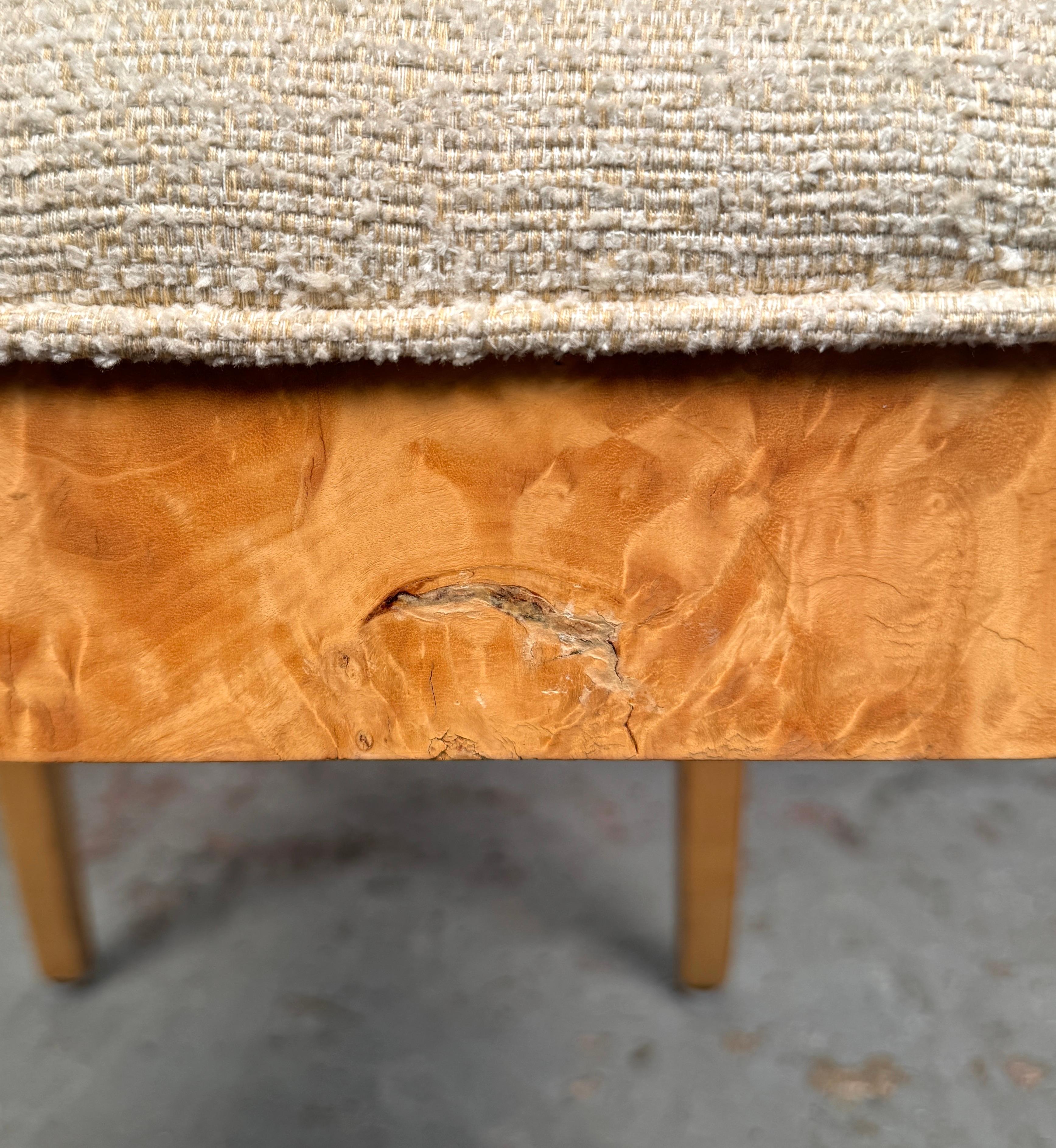 Ensemble de six chaises de salle à manger vintage en broussin en vente 9