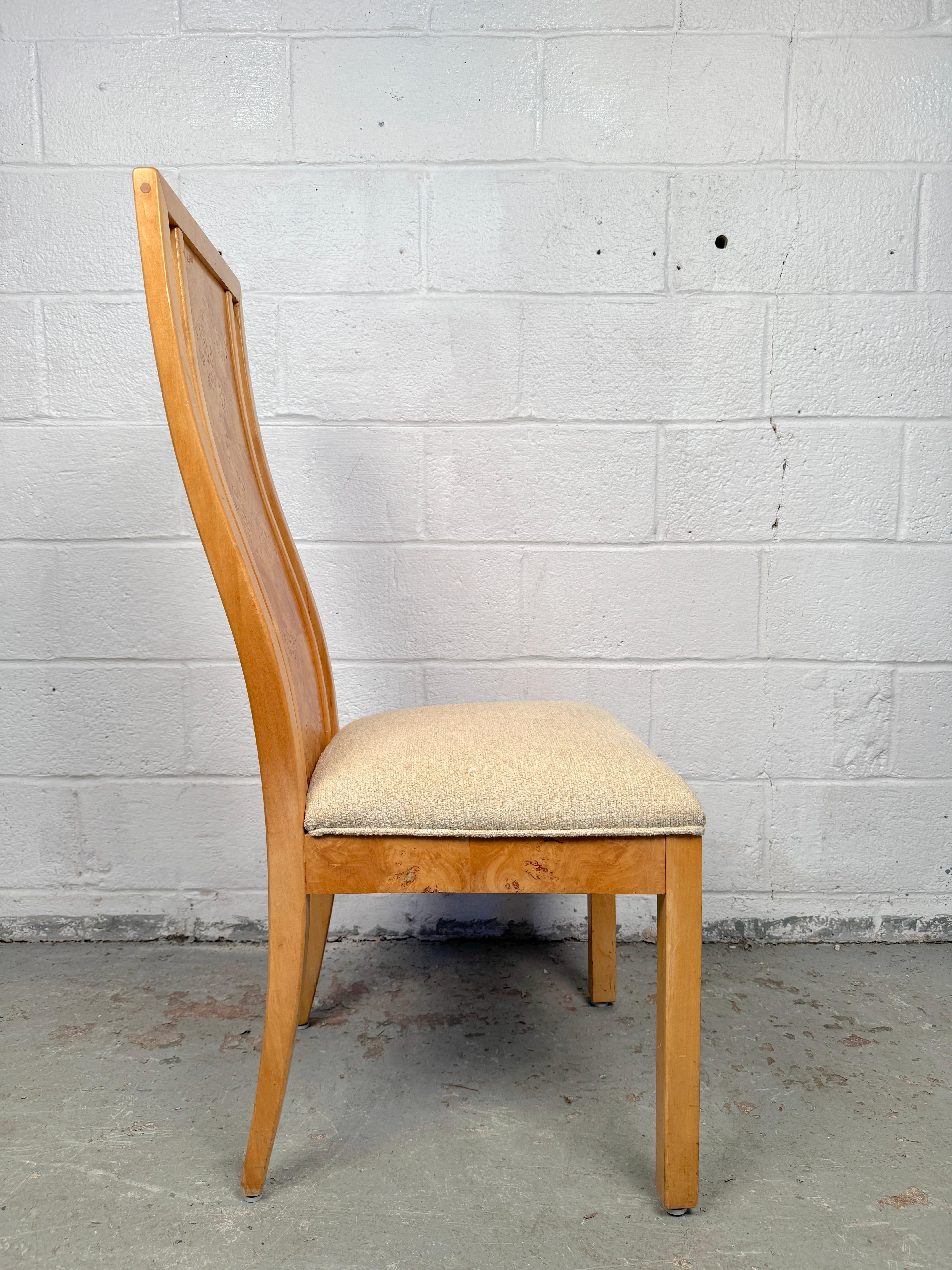 Ensemble de six chaises de salle à manger vintage en broussin en vente 12