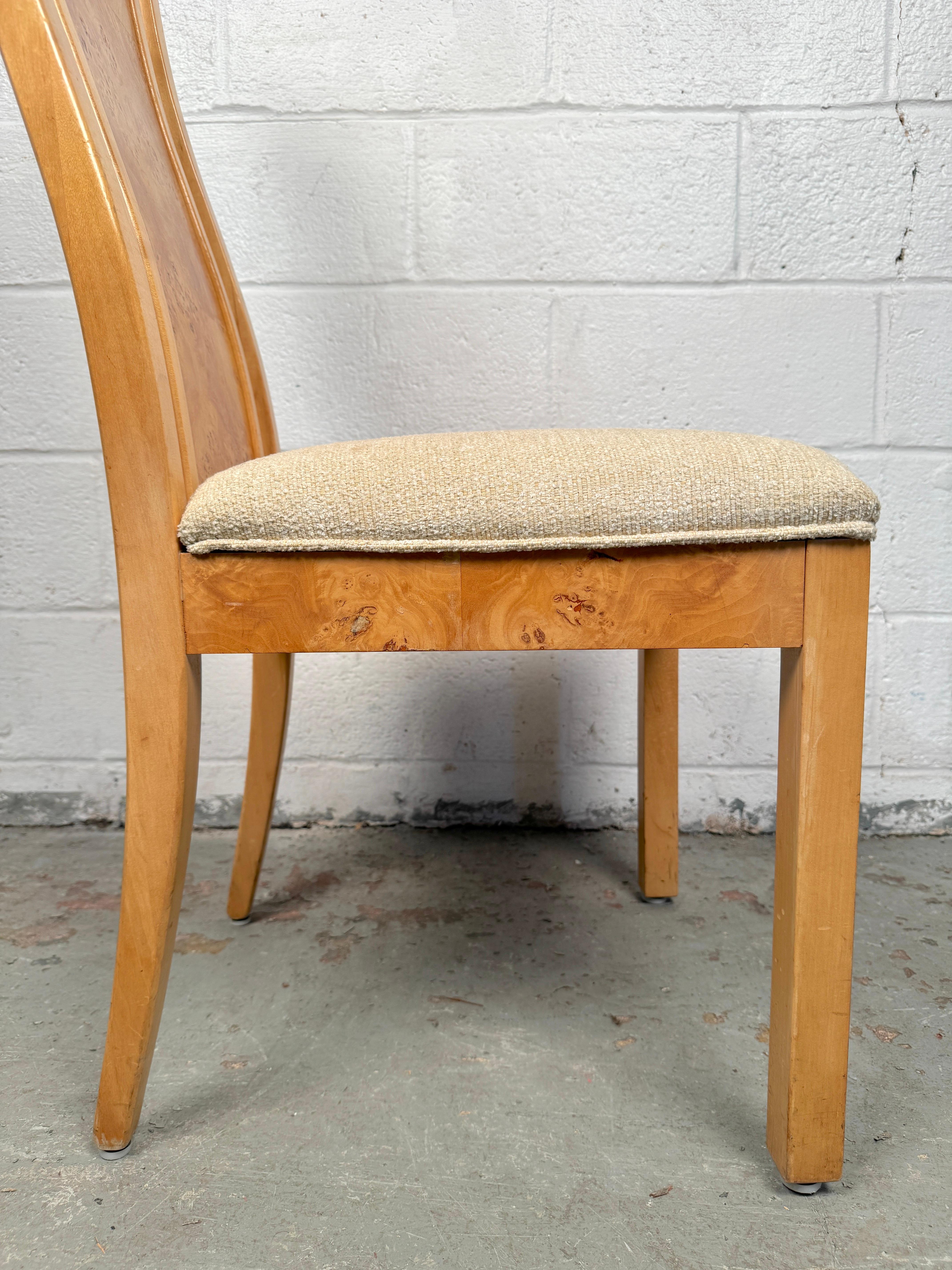 Ensemble de six chaises de salle à manger vintage en broussin en vente 13