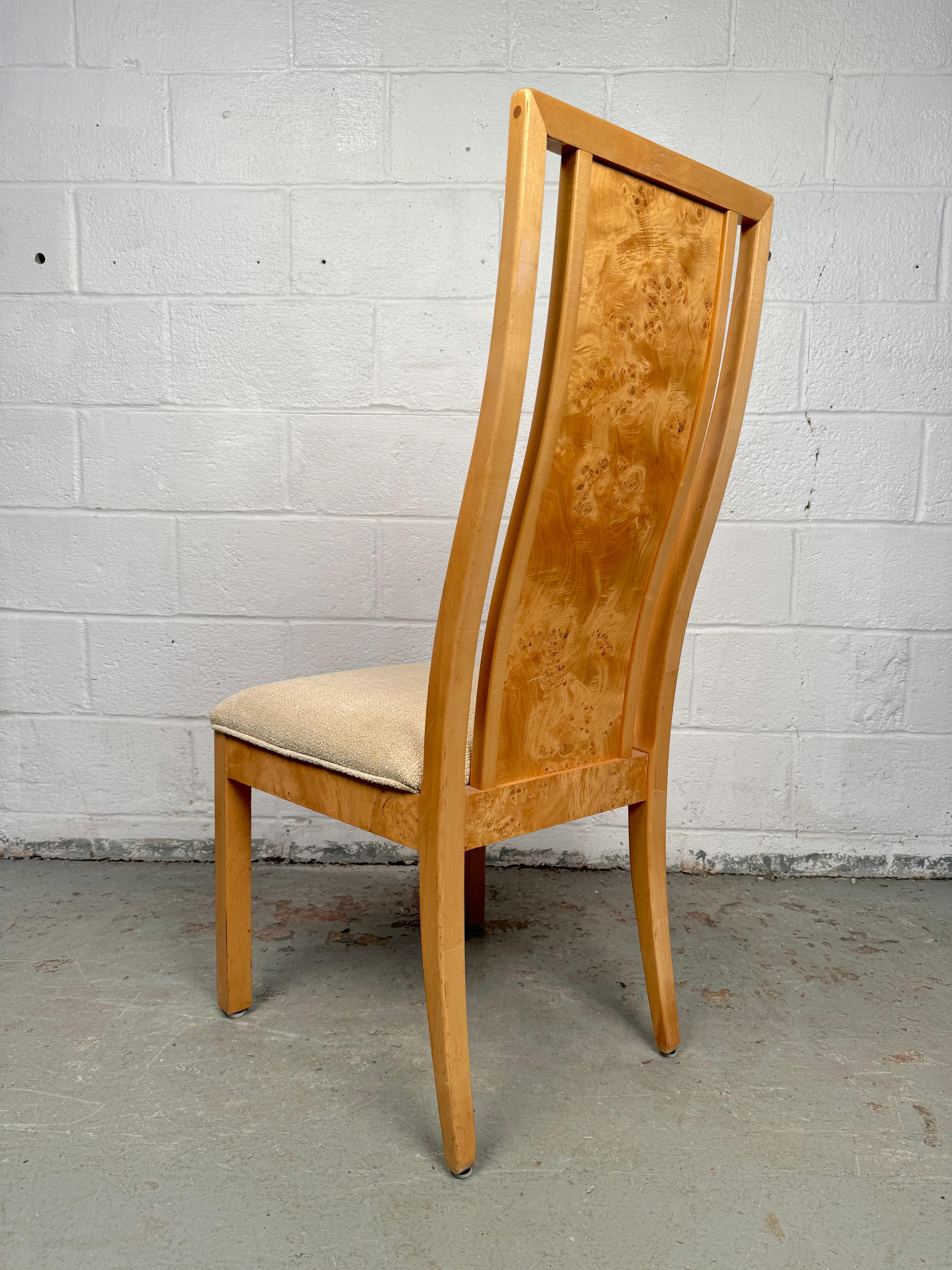 Ensemble de six chaises de salle à manger vintage en broussin en vente 14