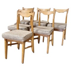 Set of six Vintage Chairs by Guillerme et Chambron