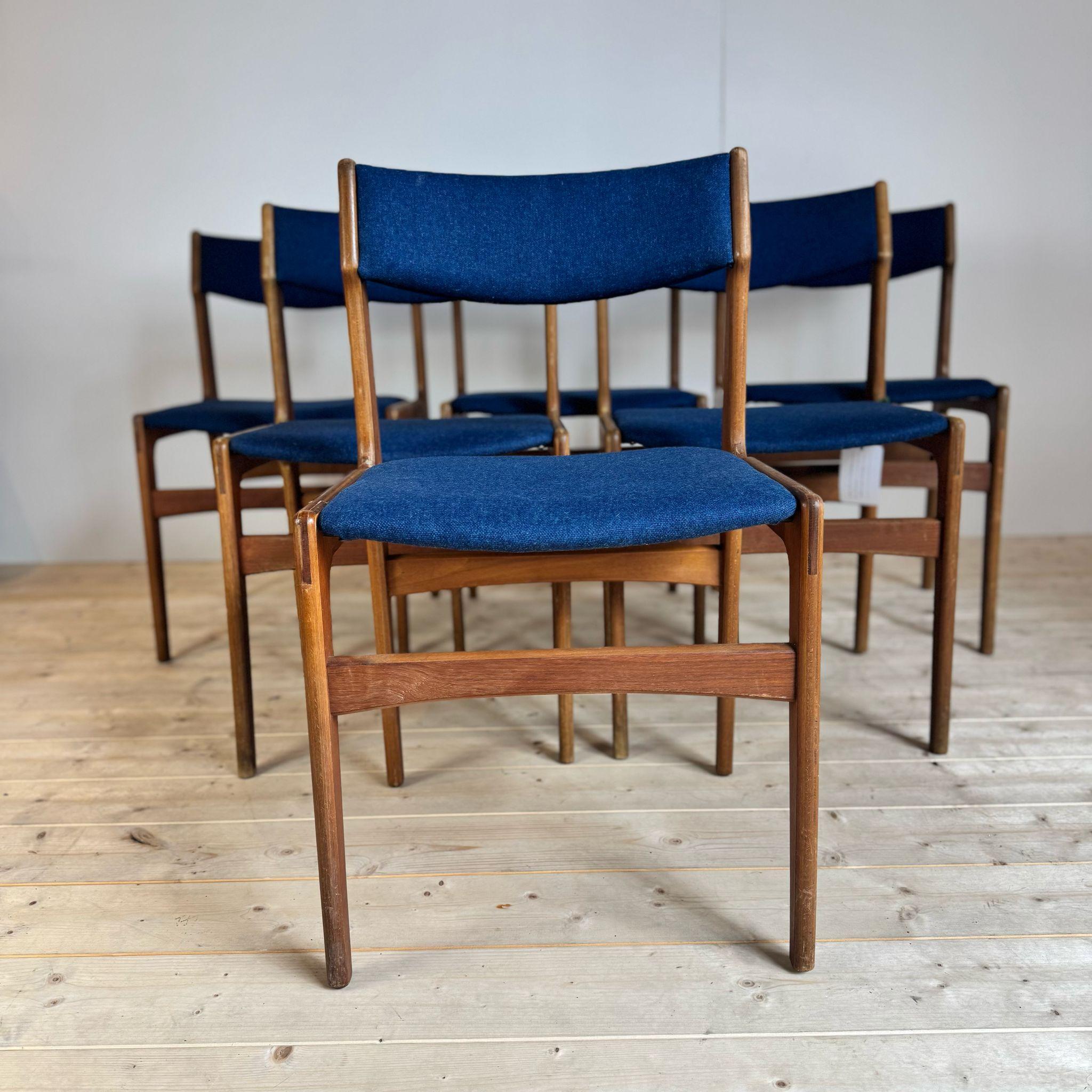 Satz von sechs Vintage-Stühlen, Dänemark, 1960 (Danish) im Angebot
