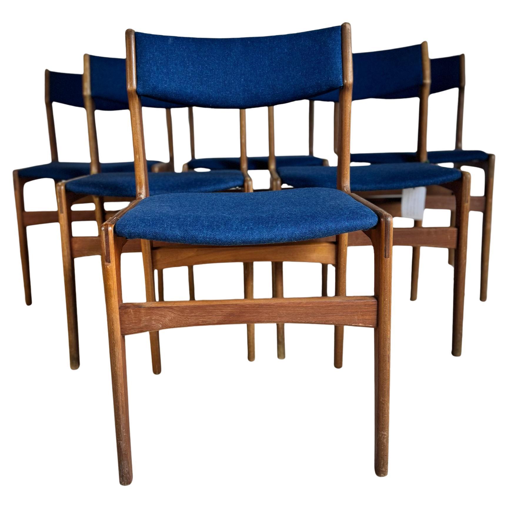 Set of six vintage chairs, Denmark, 1960