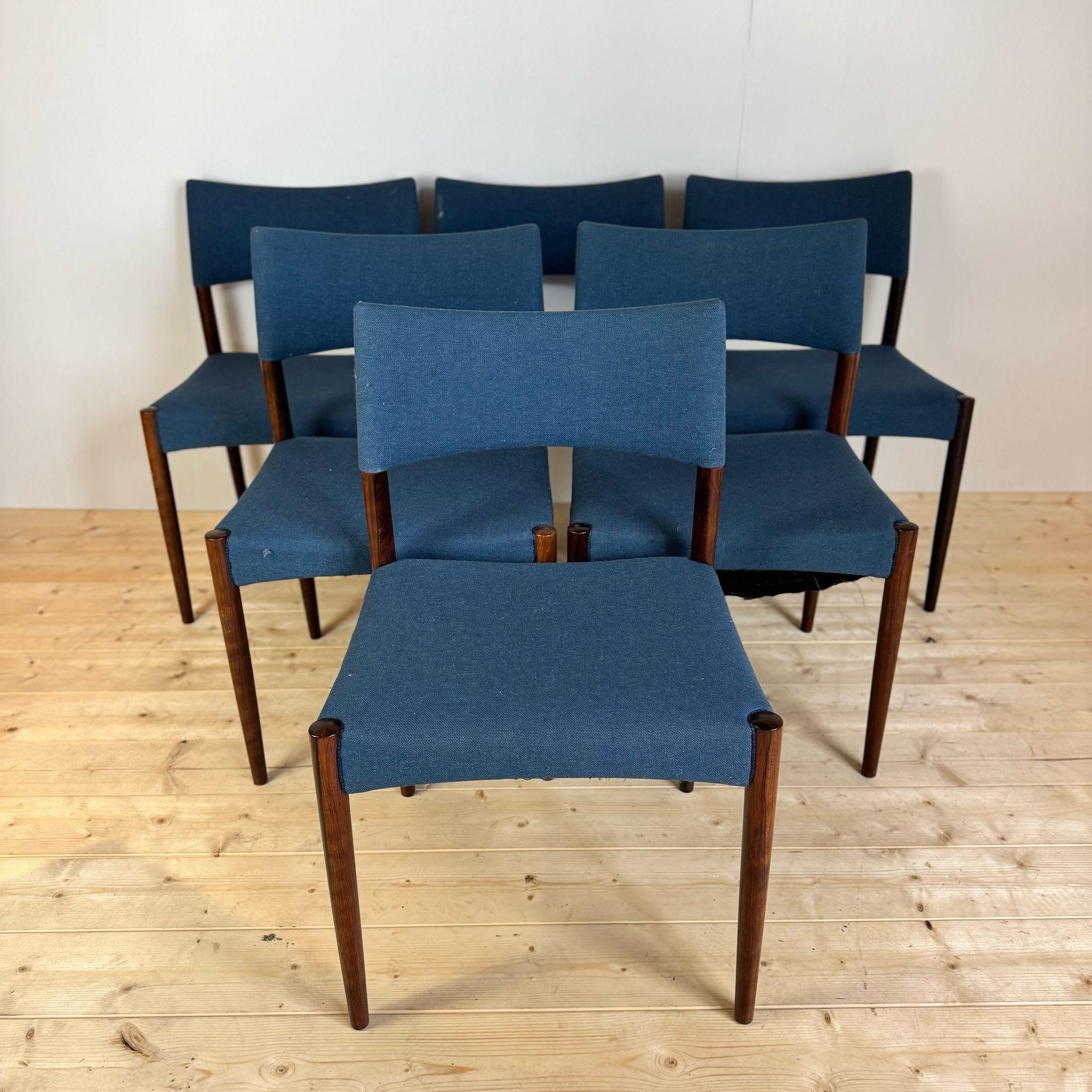 Set of six vintage chairs, Denmark 1960s