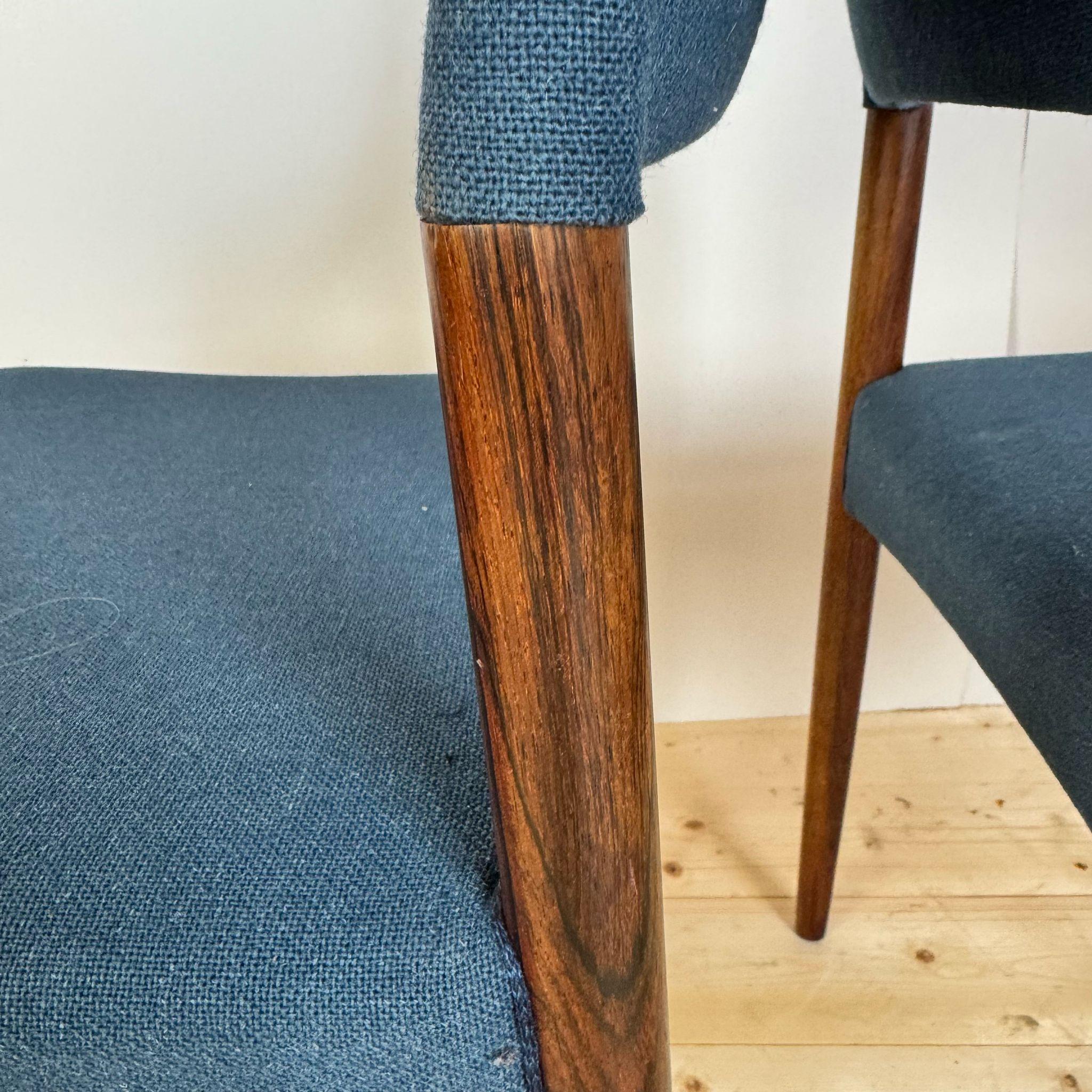 Set of six vintage chairs, Willy Schou Andersen, Denmark 1960s in vendita 1