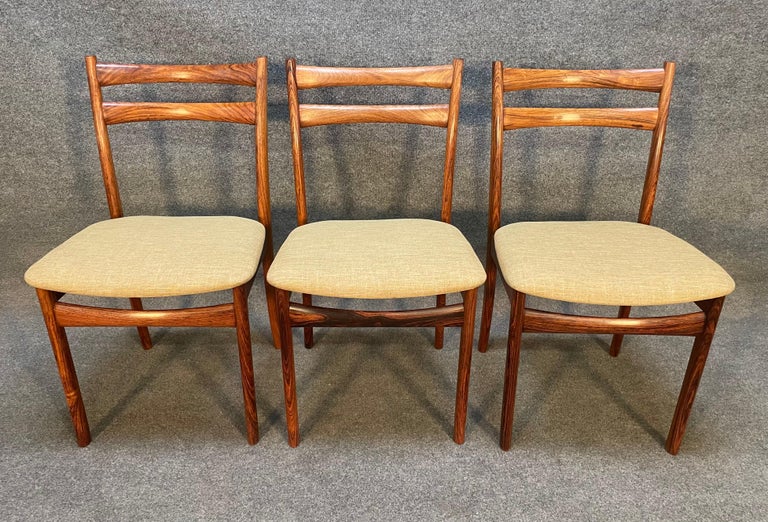 Set of Six Vintage Danish Mid-Century Modern Rosewood Dining Chairs by Skovby In Good Condition For Sale In San Marcos, CA