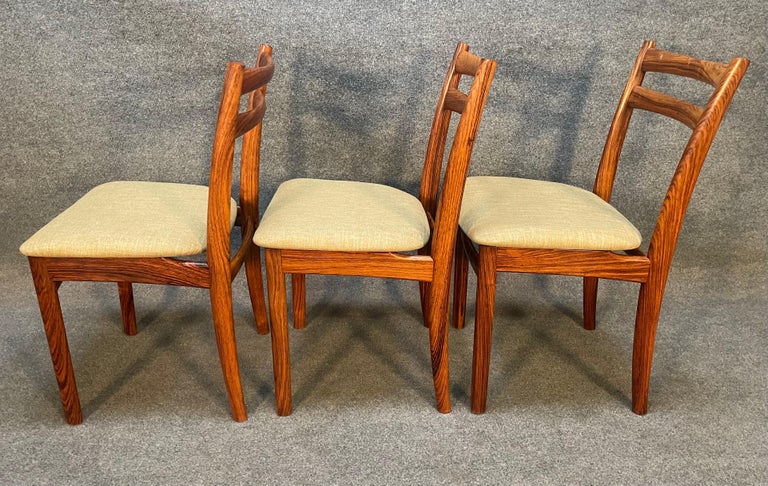 Set of Six Vintage Danish Mid-Century Modern Rosewood Dining Chairs by Skovby For Sale 1