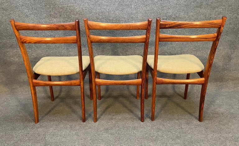 Set of Six Vintage Danish Mid-Century Modern Rosewood Dining Chairs by Skovby For Sale 2