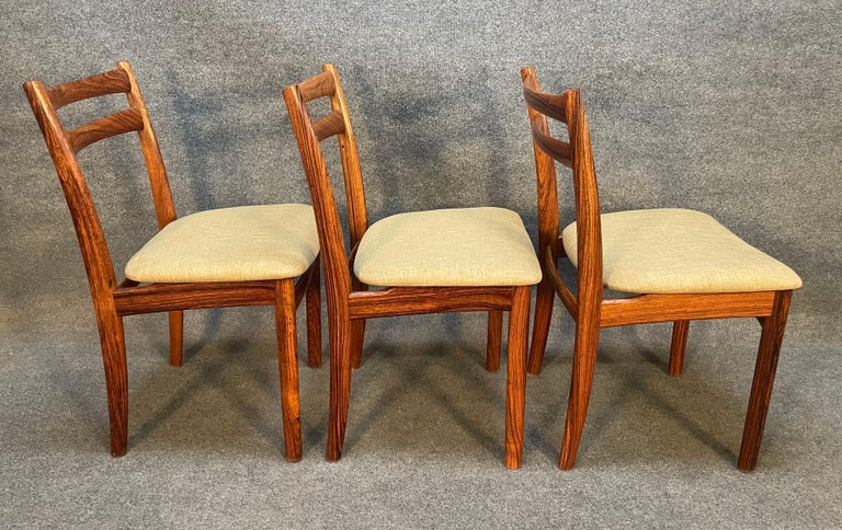 Set of Six Vintage Danish Mid-Century Modern Rosewood Dining Chairs by Skovby For Sale 3