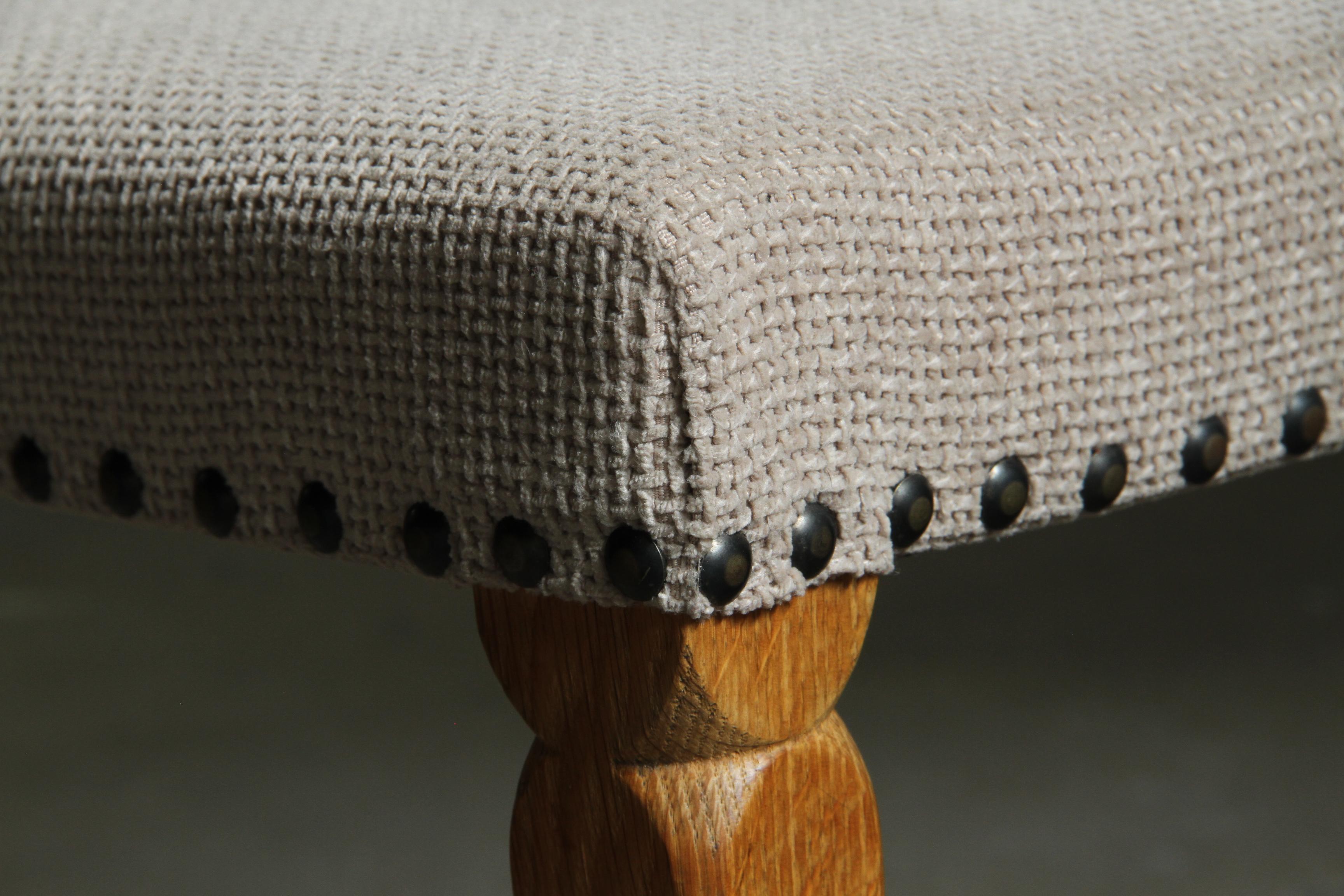 Ensemble de six chaises de salle à manger vintage en Oak danois, style Henning Kjærnulf, années 1960 en vente 8