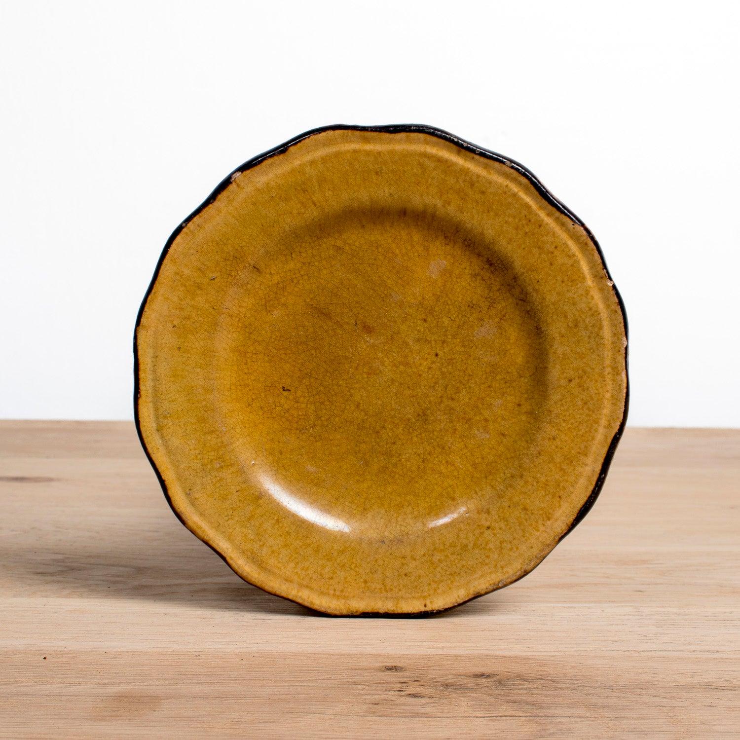 Ensemble de six assiettes à dessert en faïence émaillée de Dieulefit provençal Vintage By Bon état - En vente à Birmingham, AL
