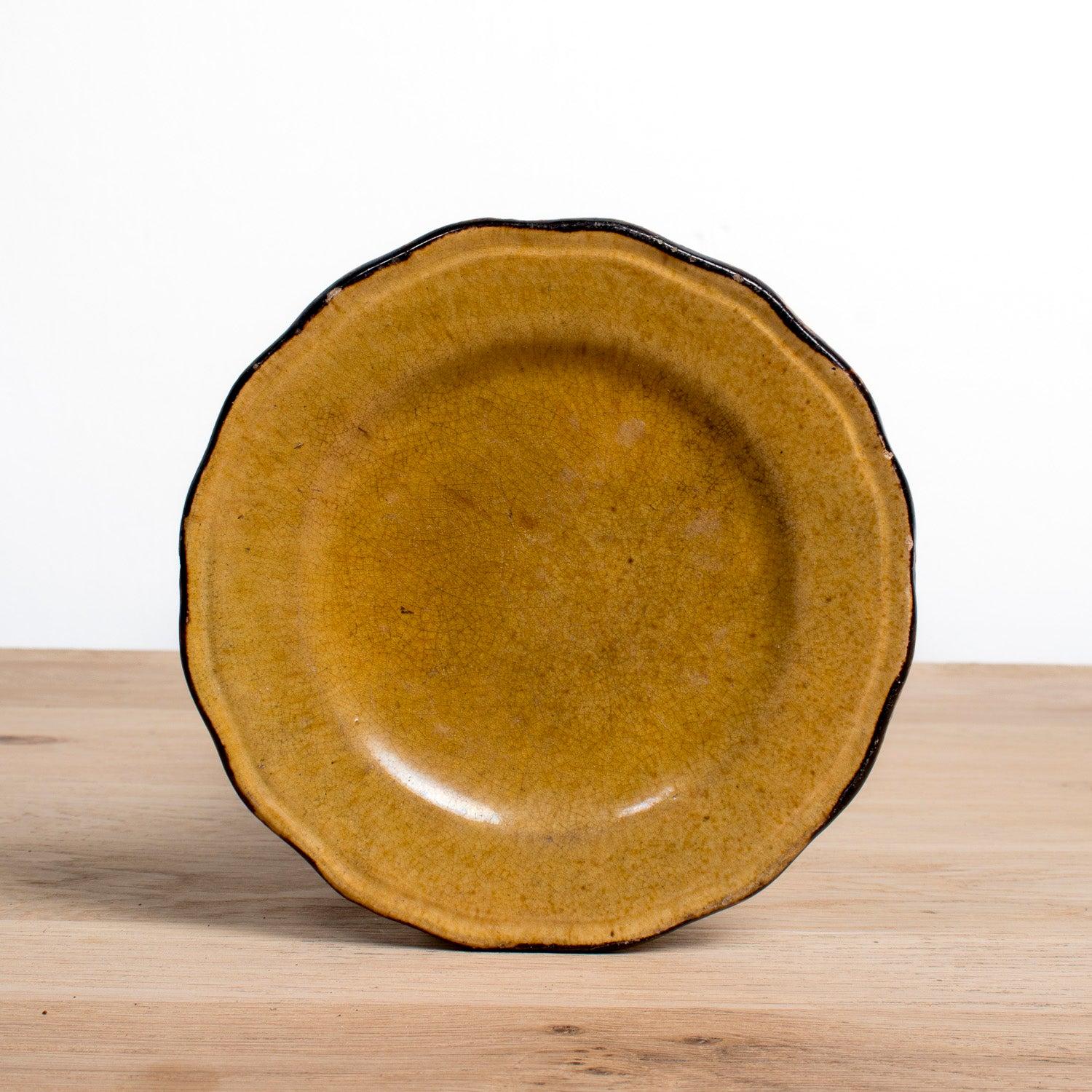 20ième siècle Ensemble de six assiettes à dessert en faïence émaillée de Dieulefit provençal Vintage By en vente