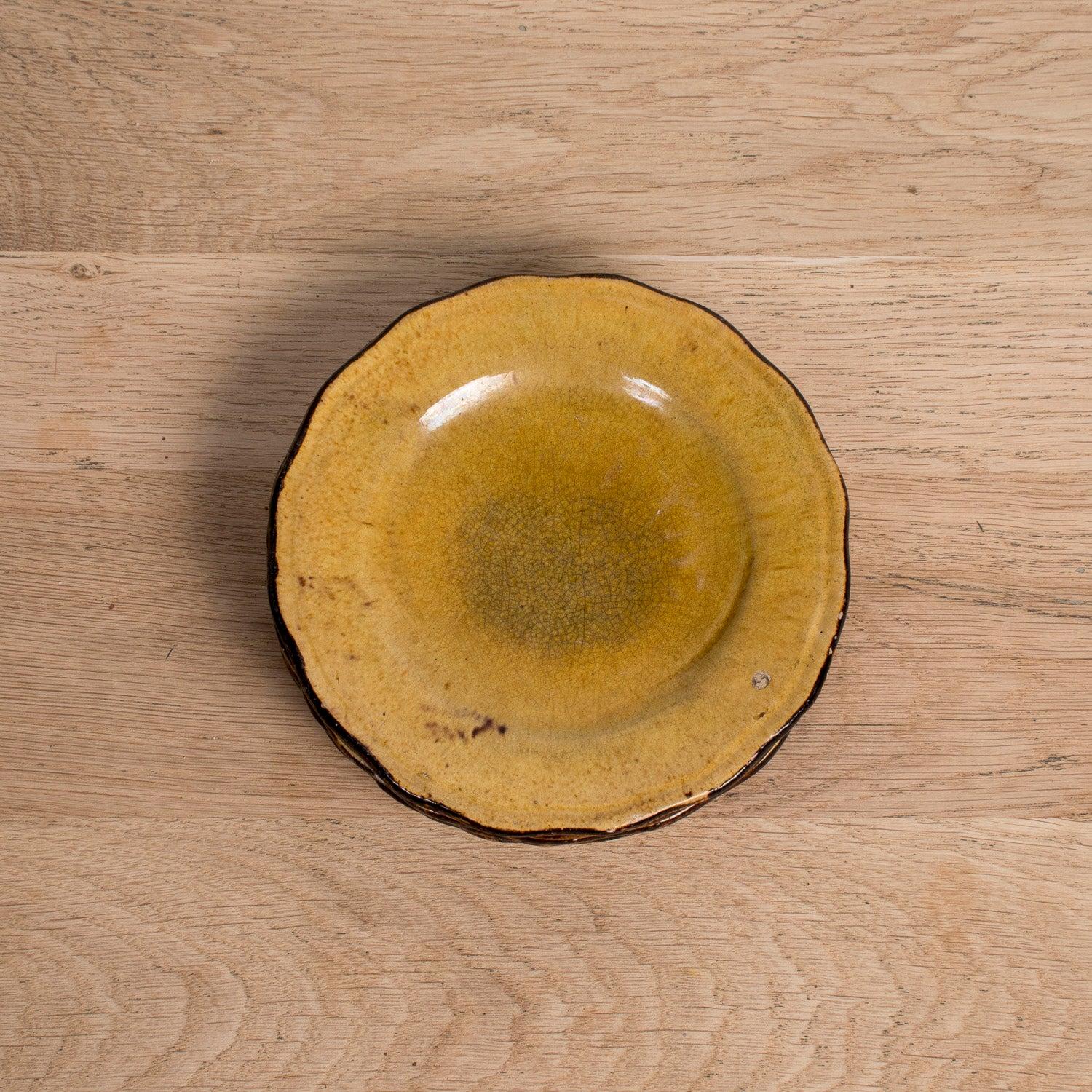 Ensemble de six assiettes à dessert en faïence émaillée de Dieulefit provençal Vintage By en vente 2