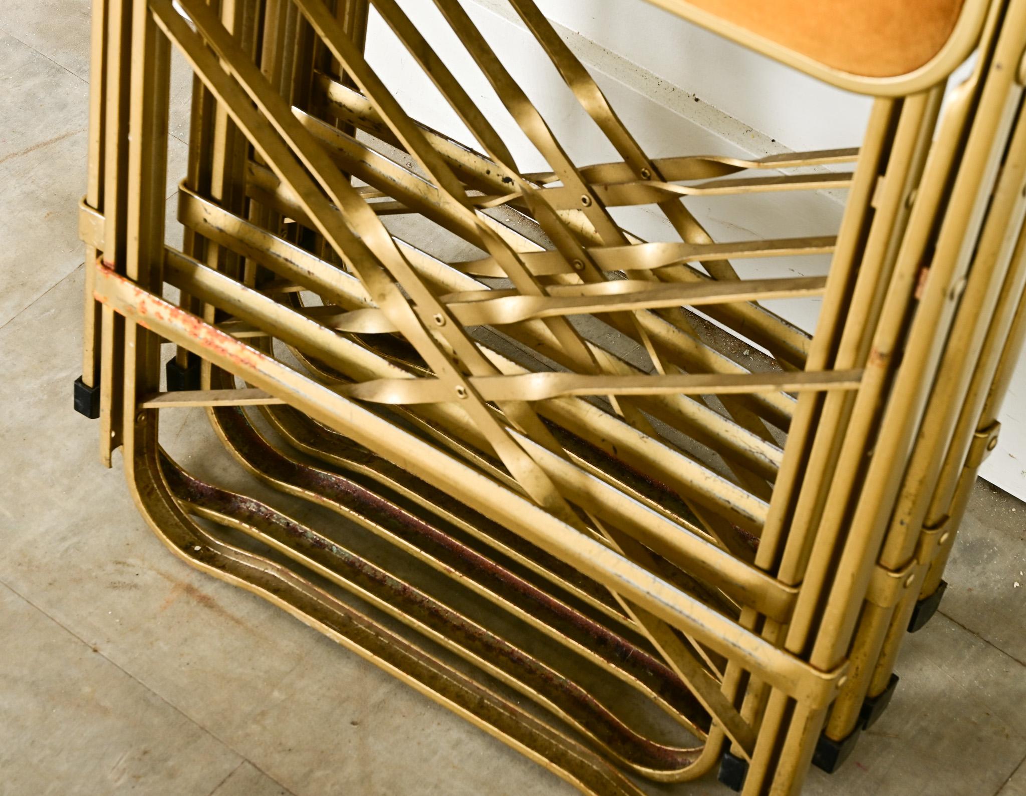 Set of Six Vintage French Folding Chairs For Sale 7
