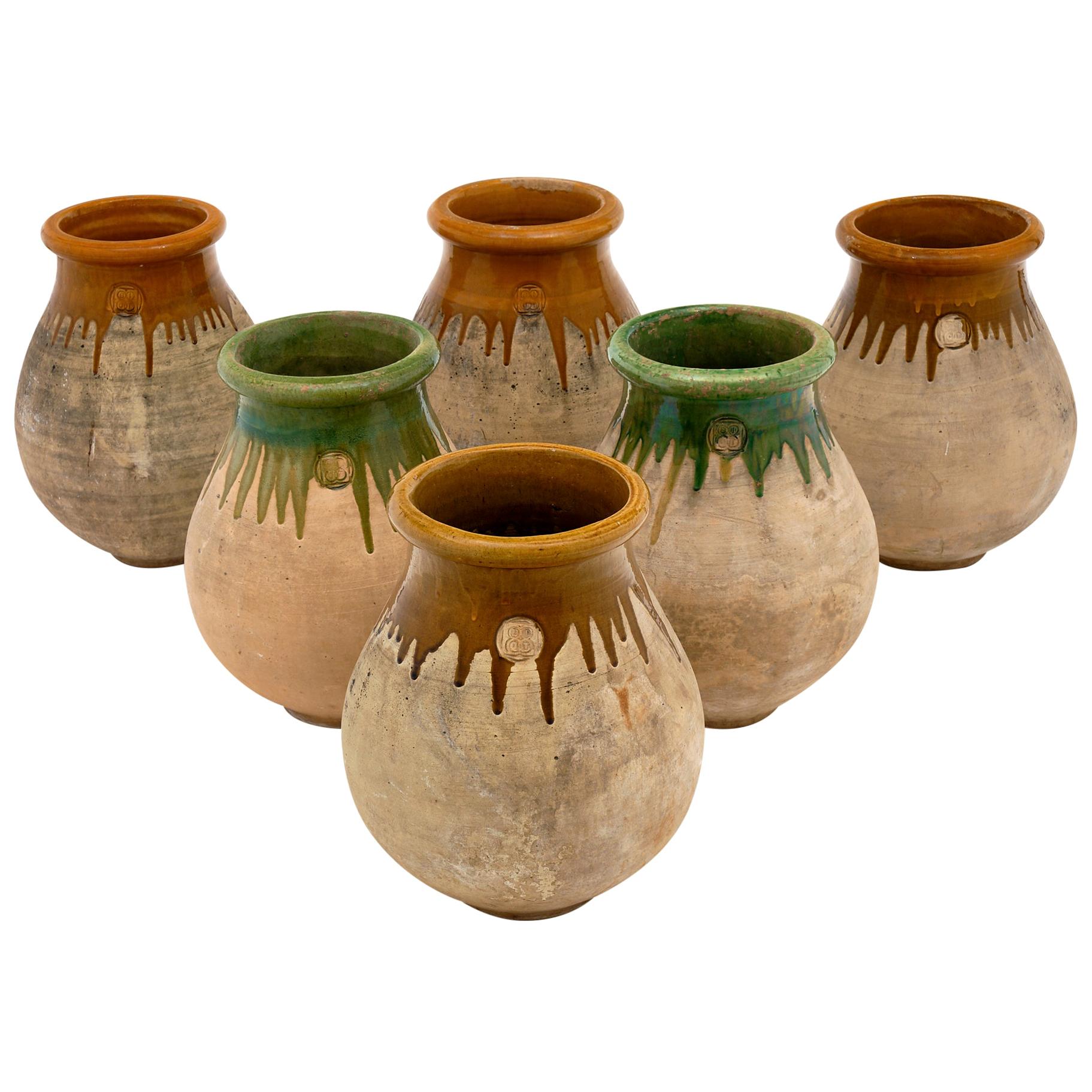 Set of Six Vintage French Jardinière Pots