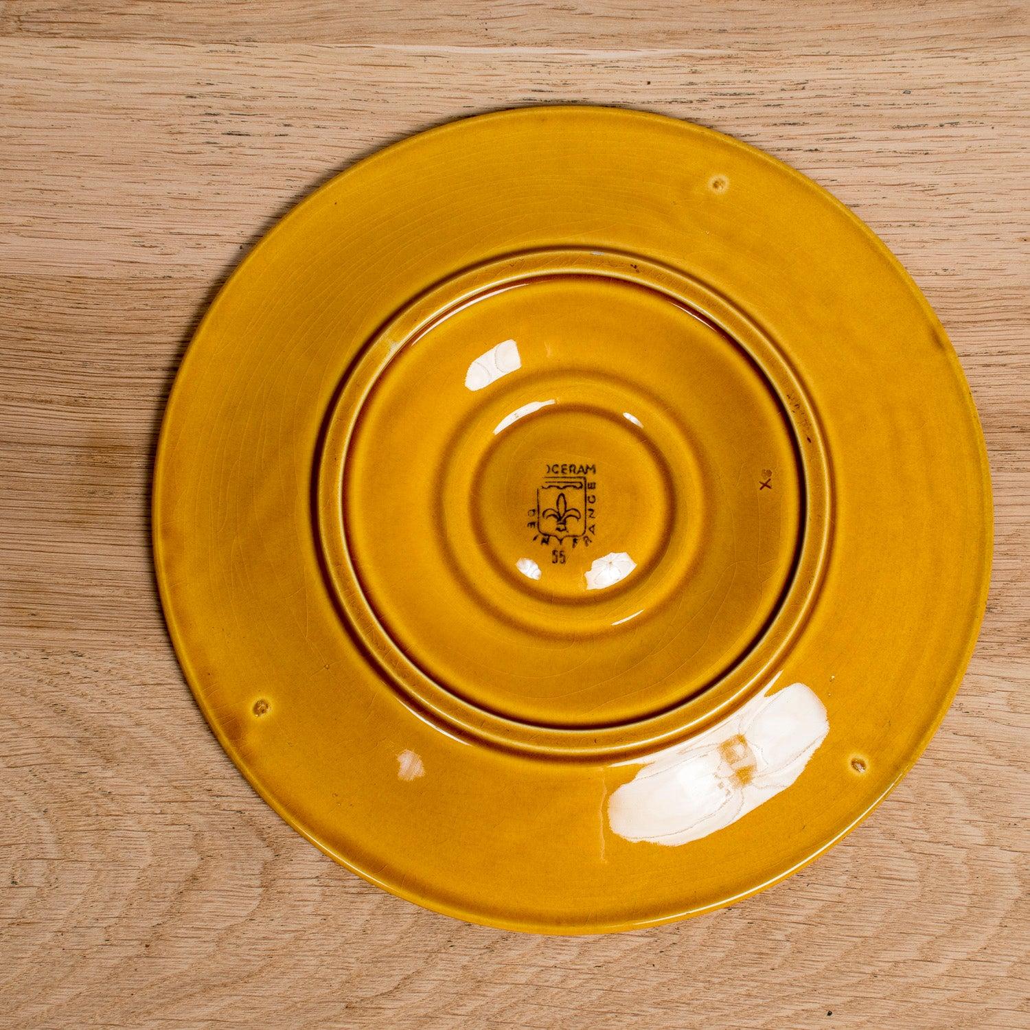 Set di sei piatti da ostrica francesi d'epoca in oro Proceram, firmati in vendita 8