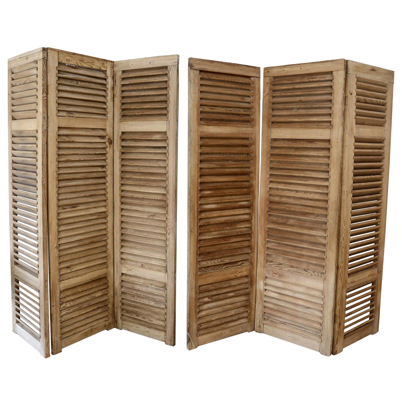 Set of Six Vintage French Shutters