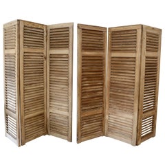 Set of Six Vintage French Shutters