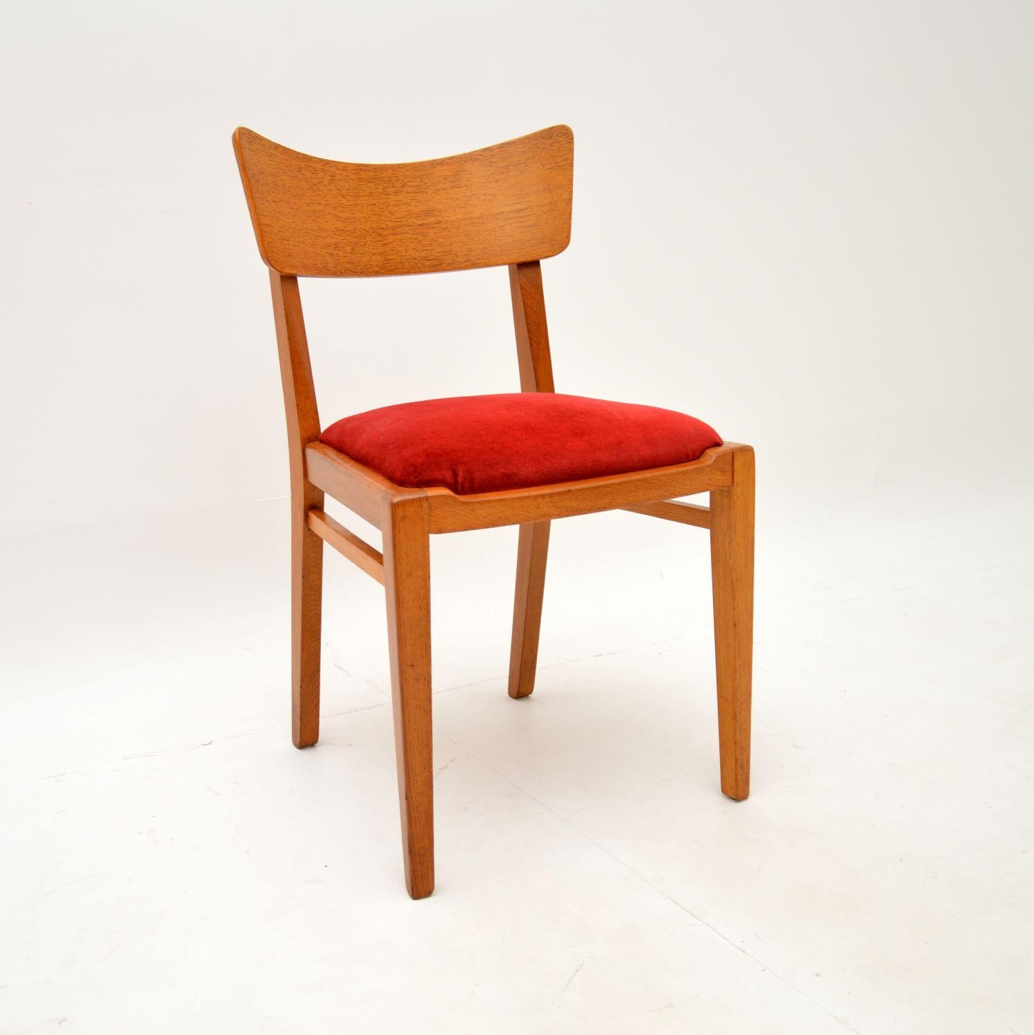 Mid-Century Modern Set of Six Vintage G Plan Dining Chairs in Oak For Sale