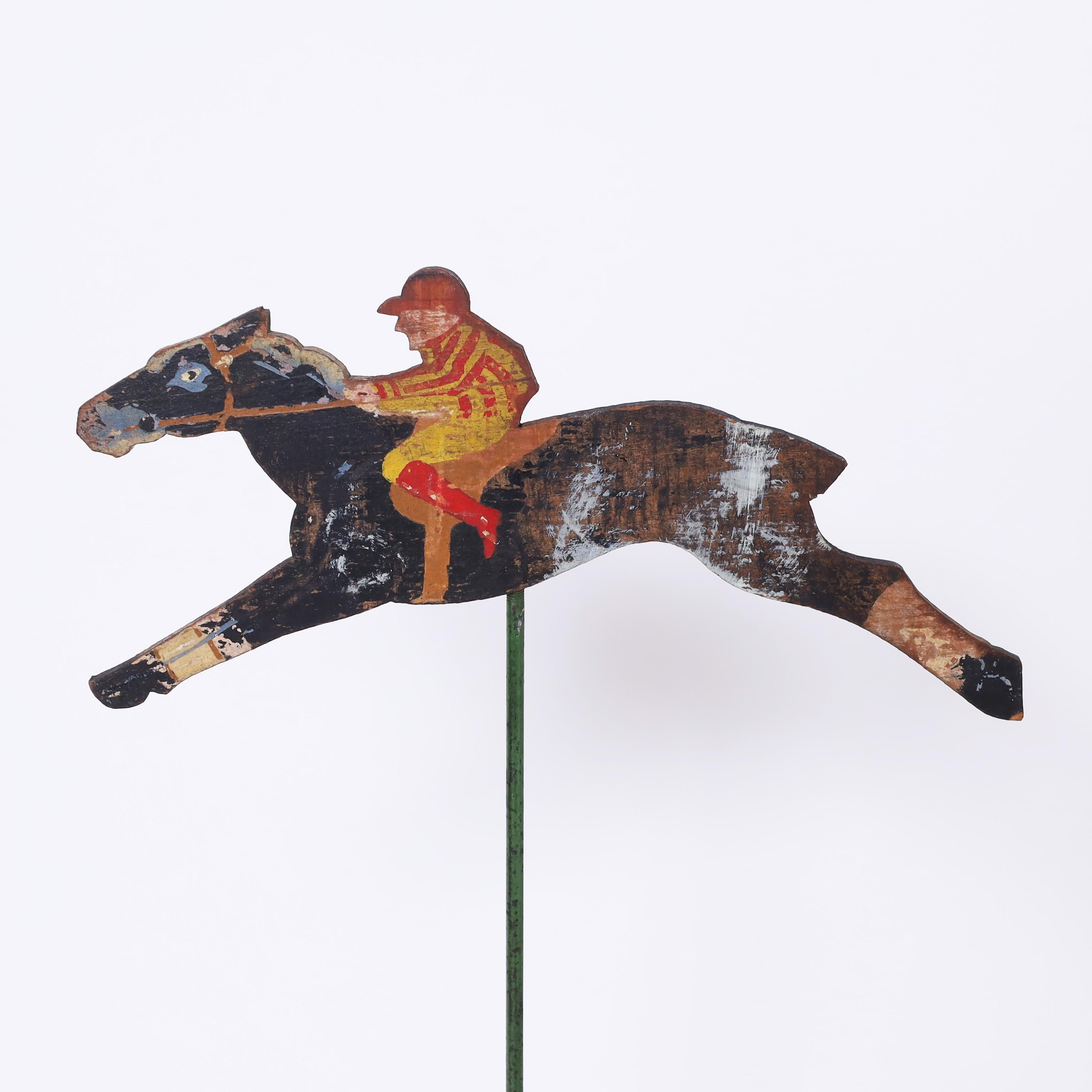 Sporting Art Set of Six Vintage Horse and Jockey Carnival Game Pieces