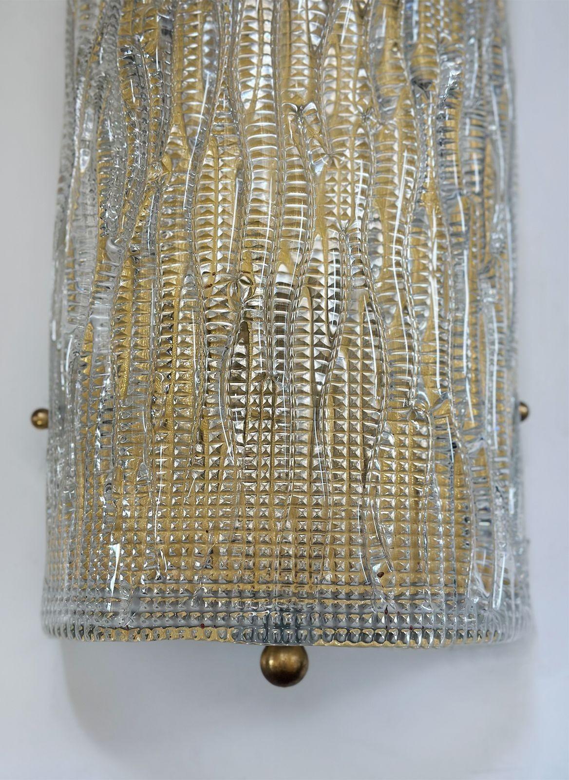 Fine XX secolo Set di sei lampade vintage in vetro di Murano, anni '70 ca. in vendita