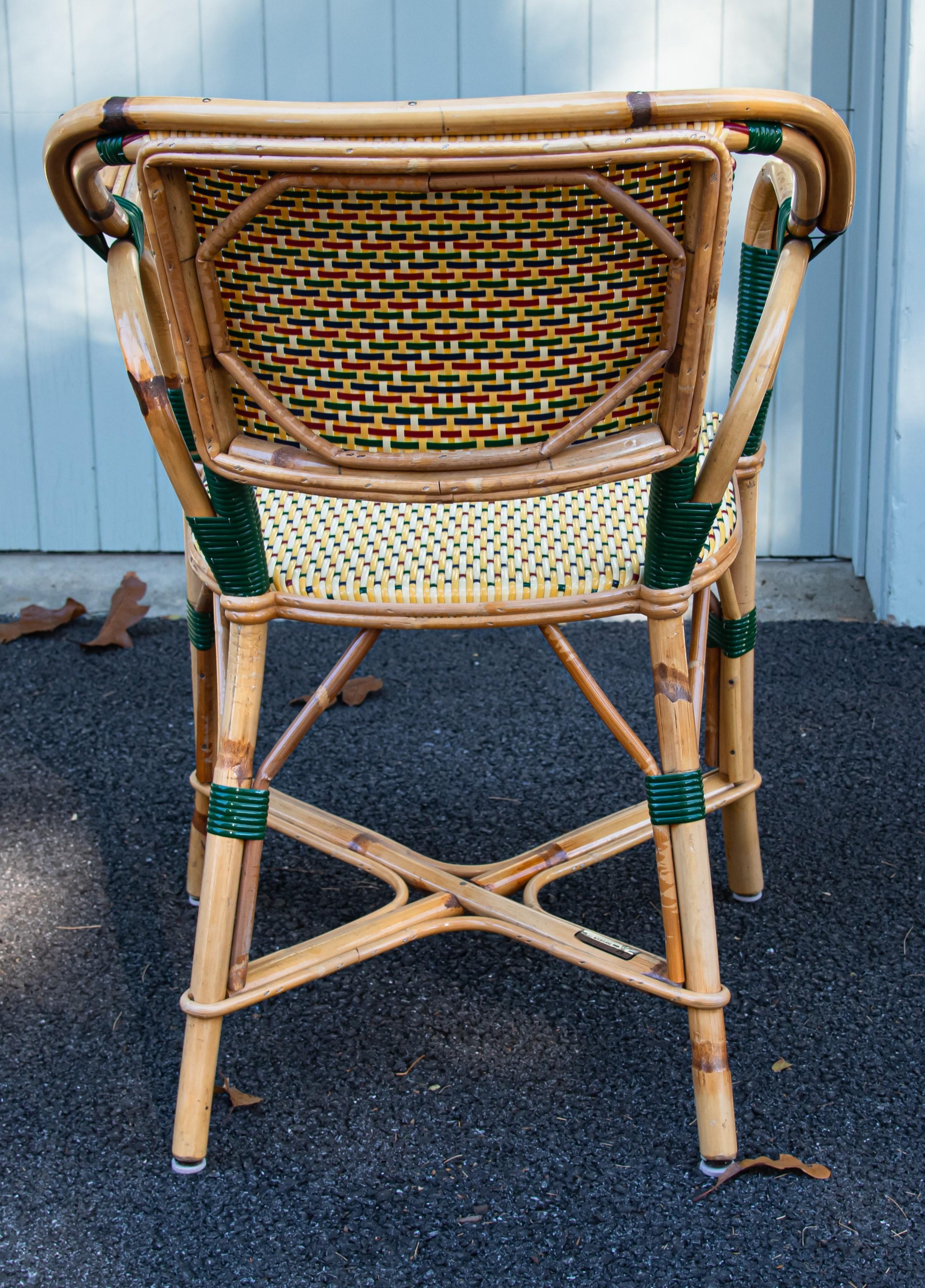 20th Century Set of Six Vintage L. Drucker Bistro Armchairs