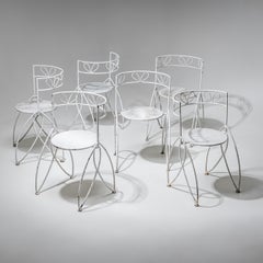 Set of six Vintage Lawn Chairs, Italy 1950s