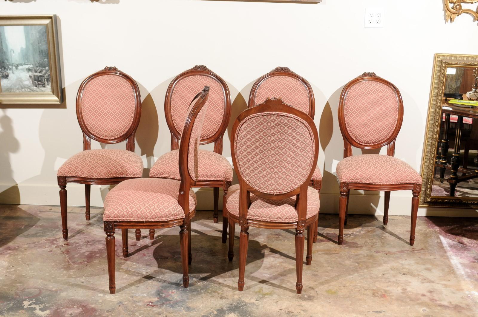 20th Century Set of Six Vintage Louis XVI Dining Chairs
