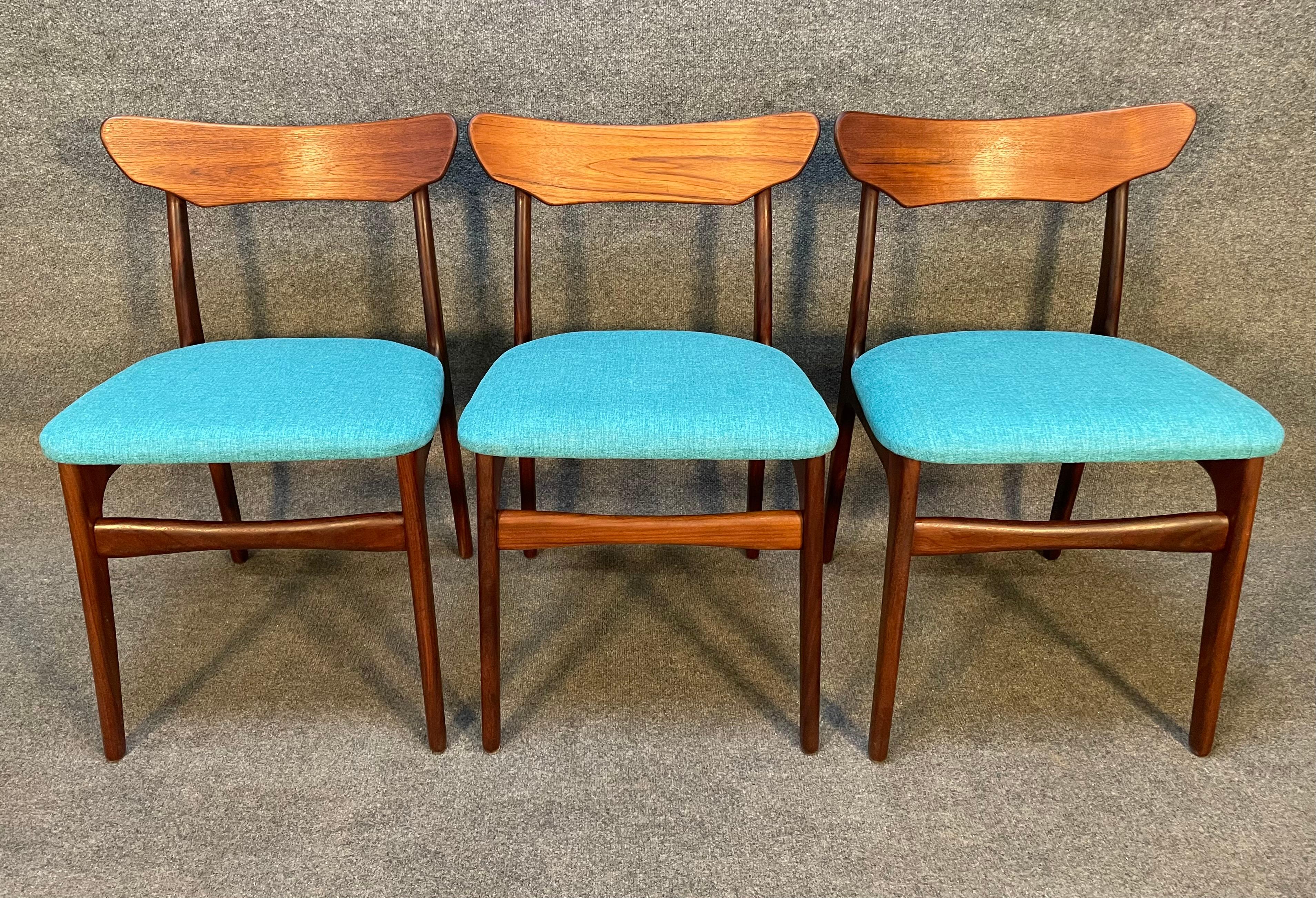Mid-20th Century Set of Six Vintage Mid Century Danish Teak Dining Chairs by Schiønning & Elgaard