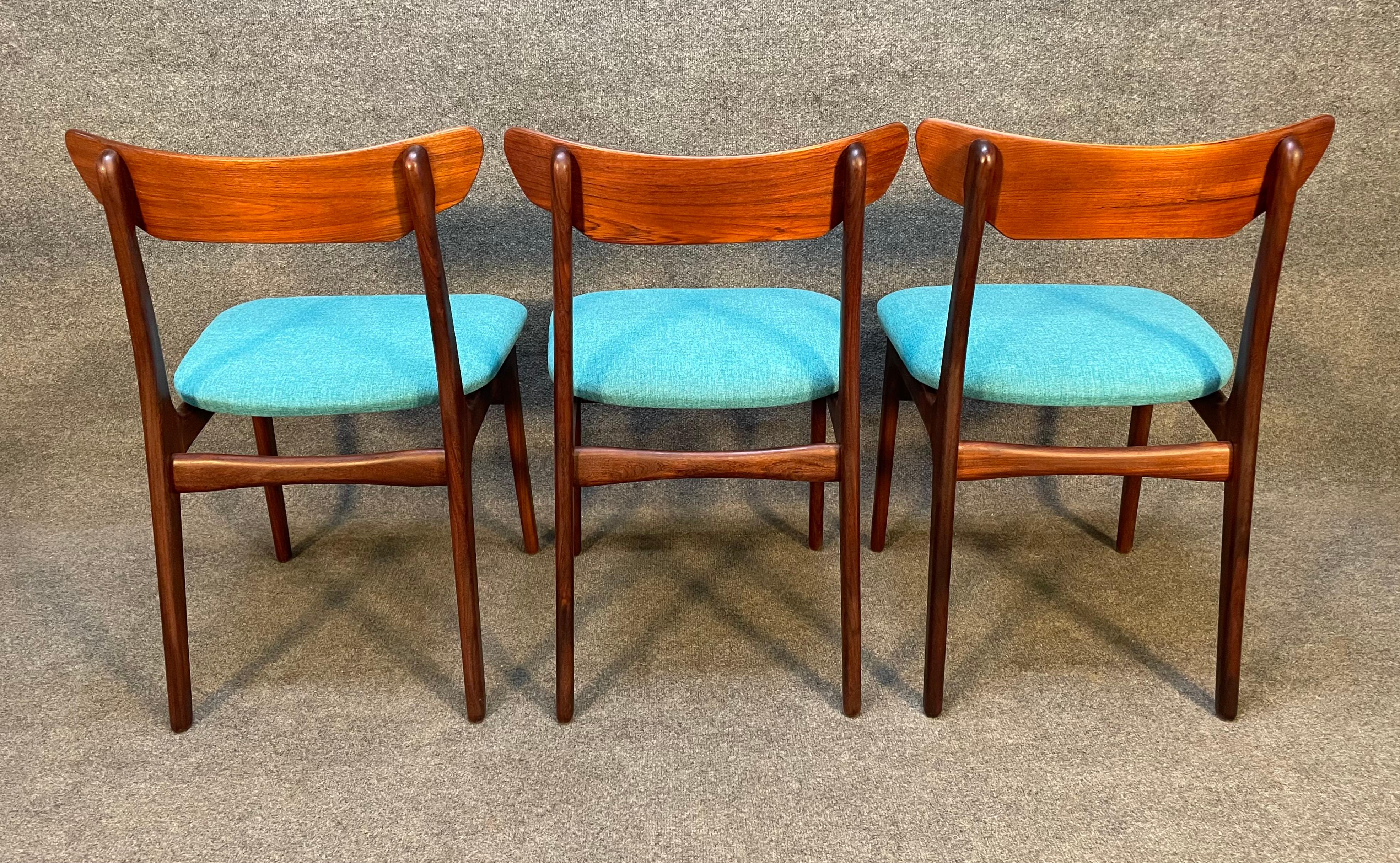 Set of Six Vintage Mid Century Danish Teak Dining Chairs by Schiønning & Elgaard 3