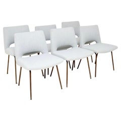 Ensemble de six chaises de salle à manger vintage du milieu du siècle dernier
