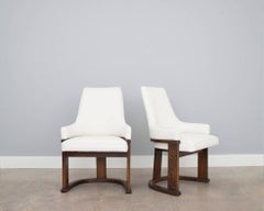 Juego de seis sillas de comedor Brutalistas Vintage Modernas de Mediados de Siglo