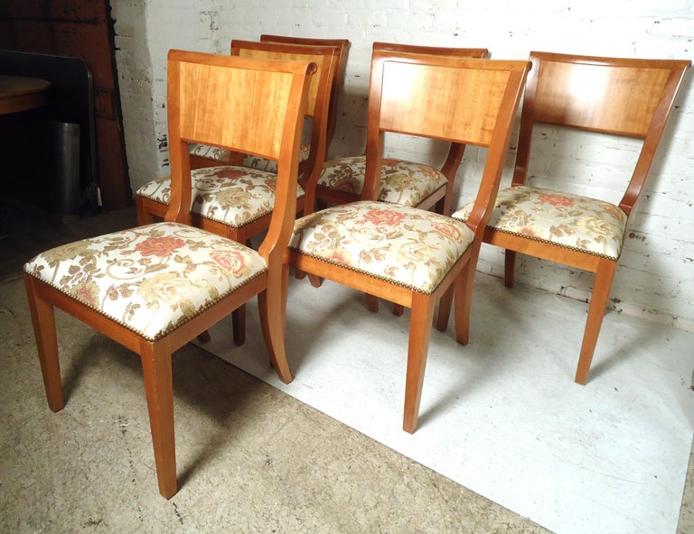 Mid-Century Modern Set of Six Vintage Modern Dining Chairs For Sale