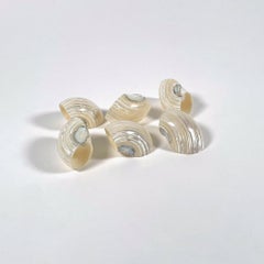 Set of Six Vintage Mother-of-Pearl Napkin Rings, 1950s