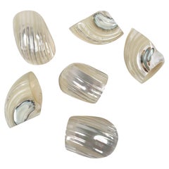 Set of Six Vintage Mother-of-Pearl Napkin Rings, 1950s