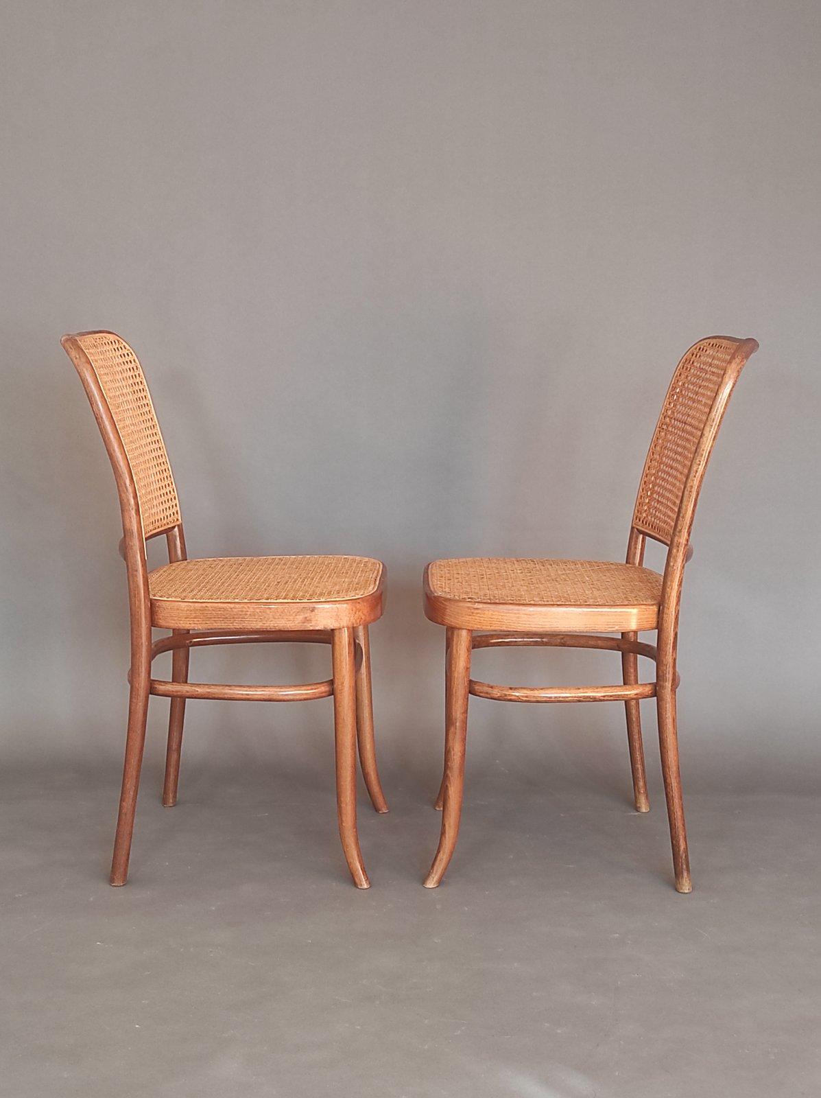 Set of Six Vintage Prague 811 Chair By Josef Hoffmann 1950s For Sale 4