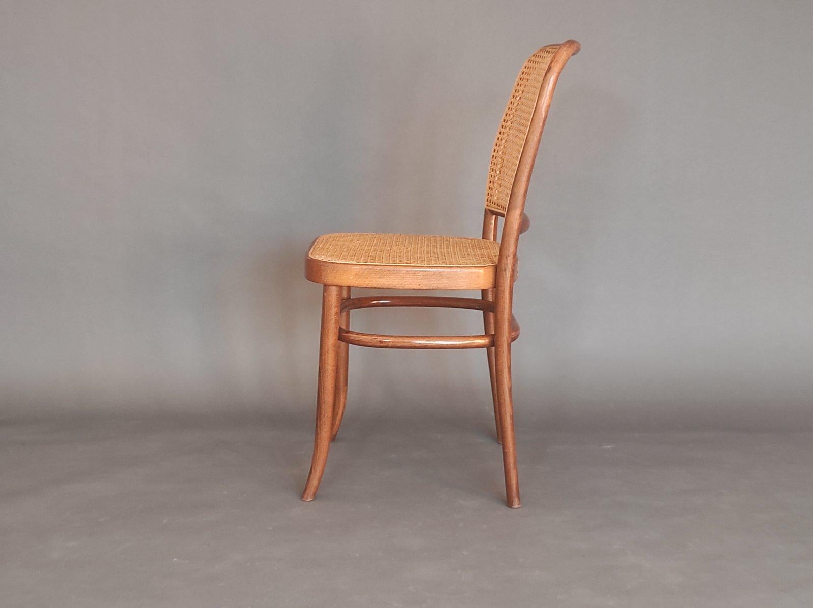 Mid-20th Century Set of Six Vintage Prague 811 Chair By Josef Hoffmann 1950s For Sale