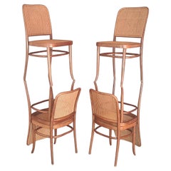 Set of Six Vintage Prague 811 Chair By Josef Hoffmann 1950s