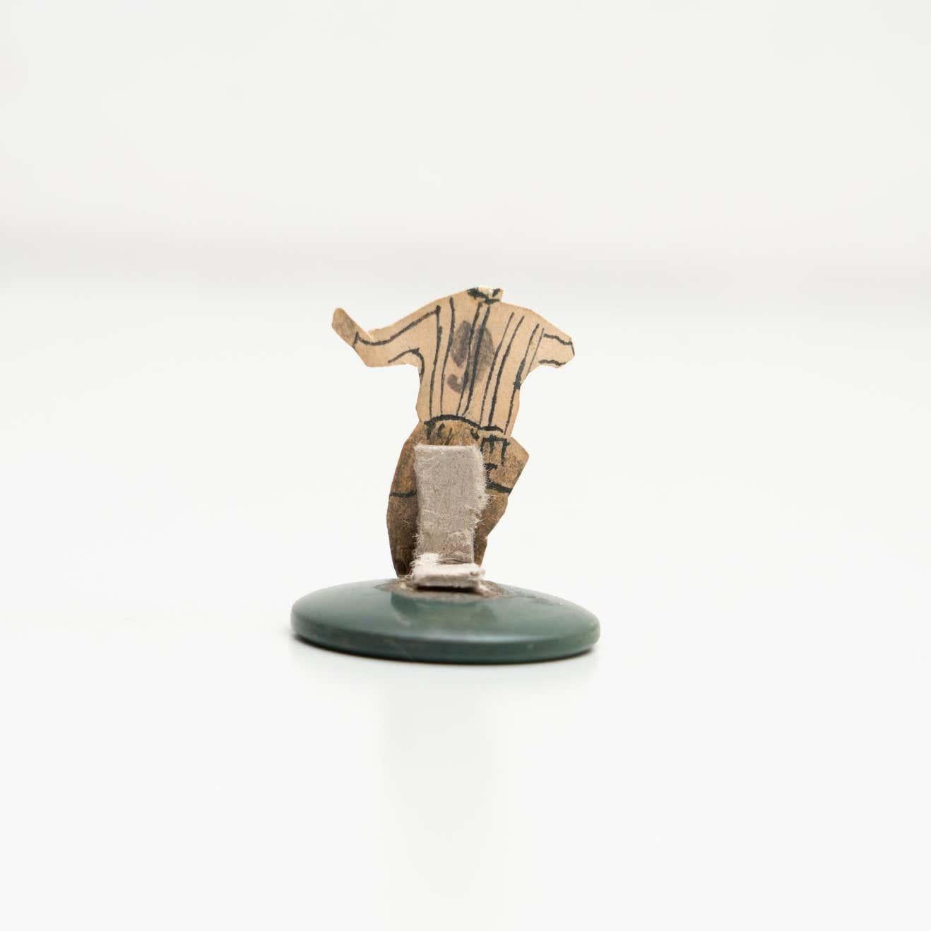 Set of Six Vintage Table Button Soccer Game Players, Spain, circa 1950 For Sale 2