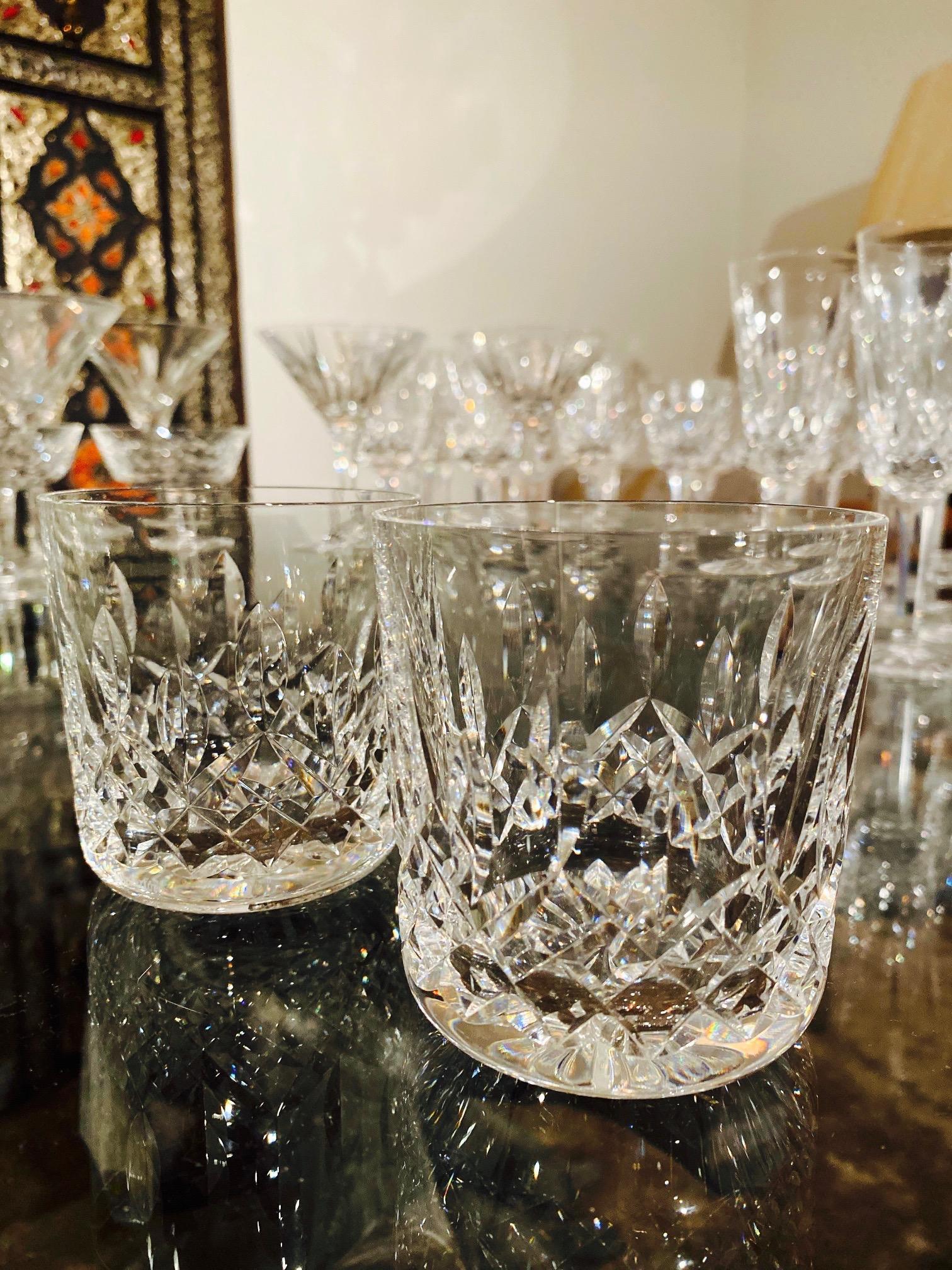 Regency Set of Six Vintage Waterford Crystal Old Fashioned Glasses, Germany, circa 1995