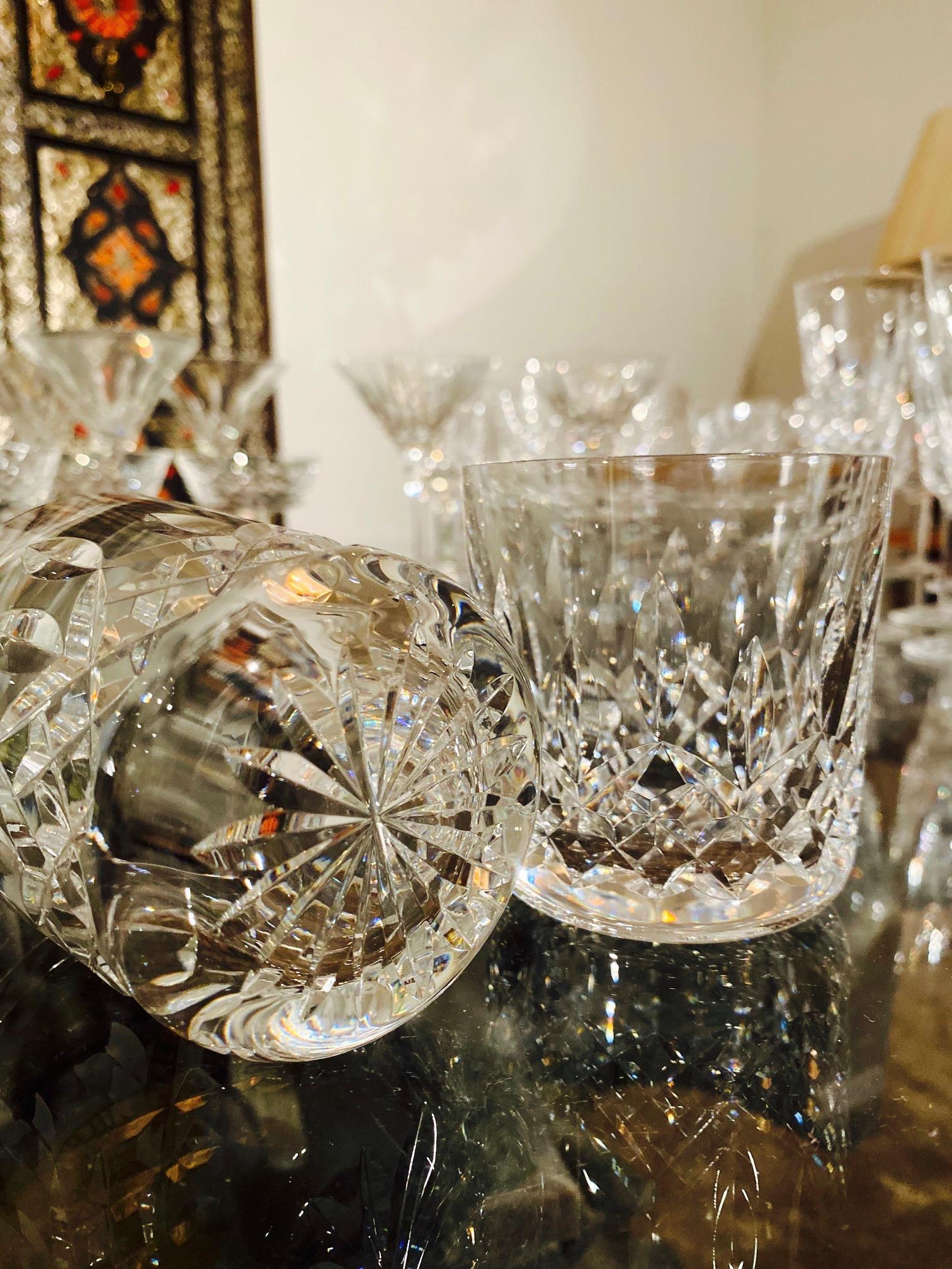 Set of Six Vintage Waterford Crystal Old Fashioned Glasses, Germany, circa 1995 In Excellent Condition In Fort Lauderdale, FL