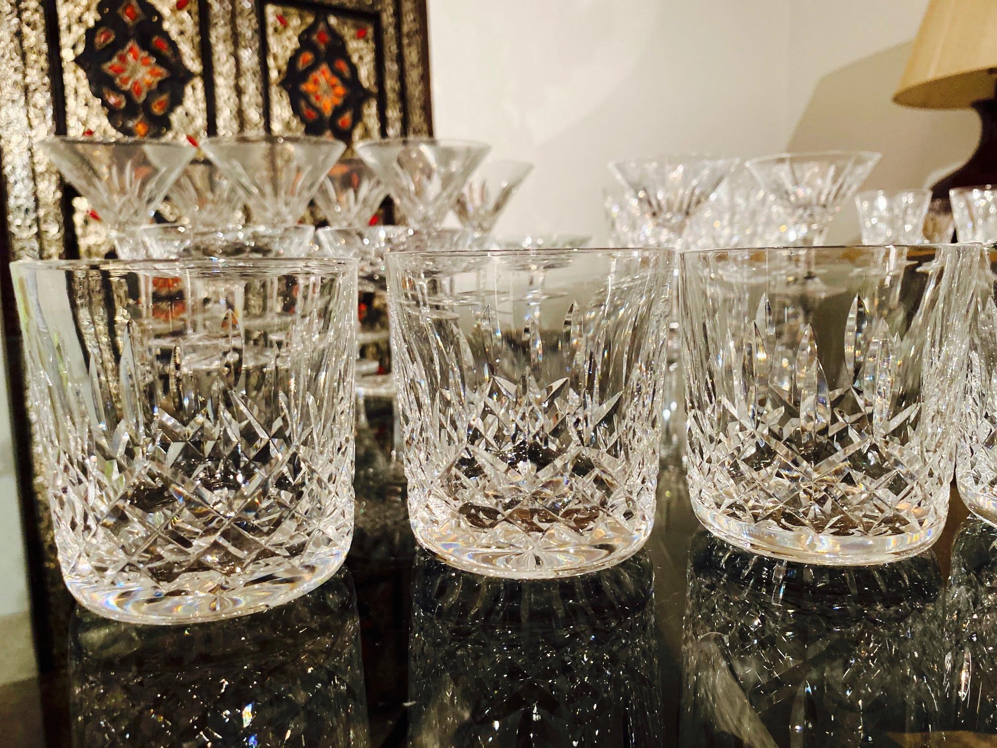 Late 20th Century Set of Six Vintage Waterford Crystal Old Fashioned Glasses, Germany, circa 1995