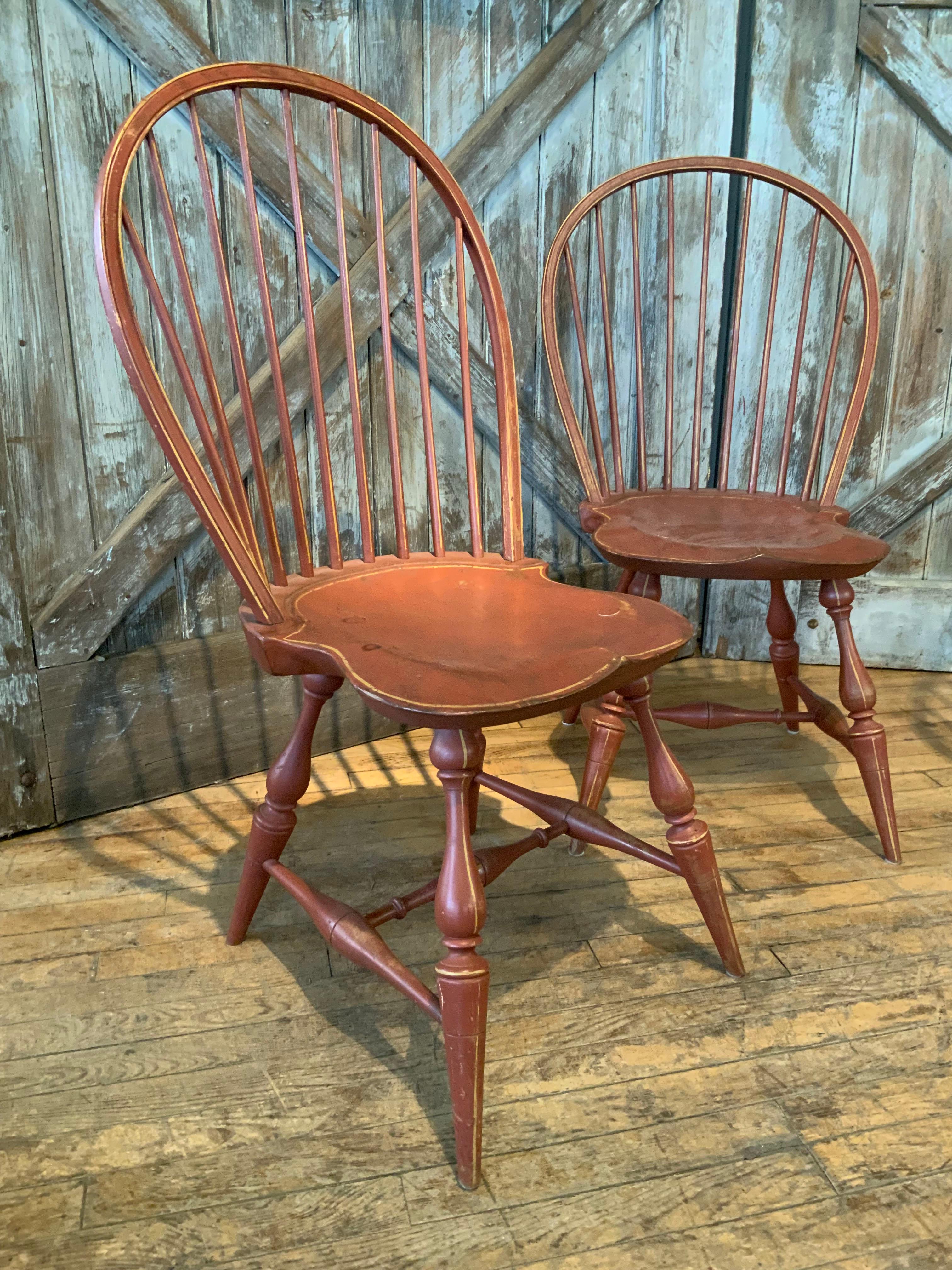 American Set of Six Vintage Windson Dining Chairs
