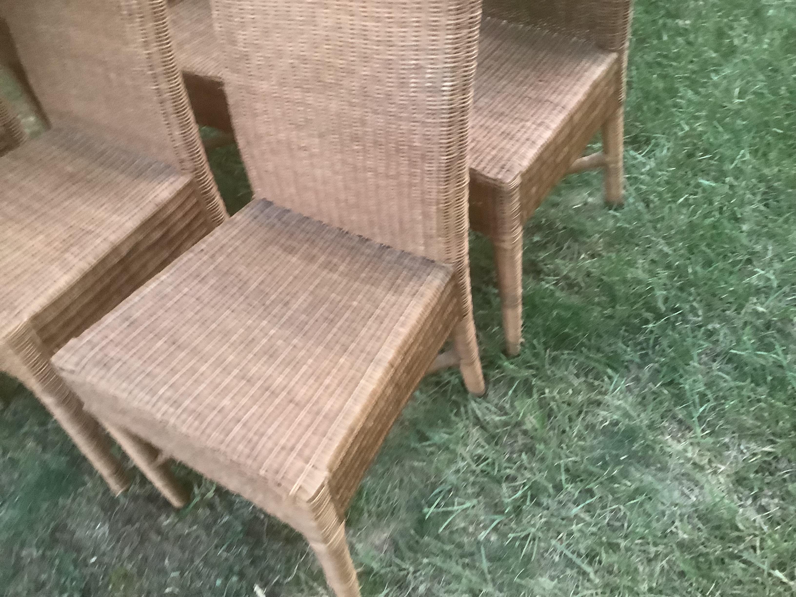 woven back dining chairs