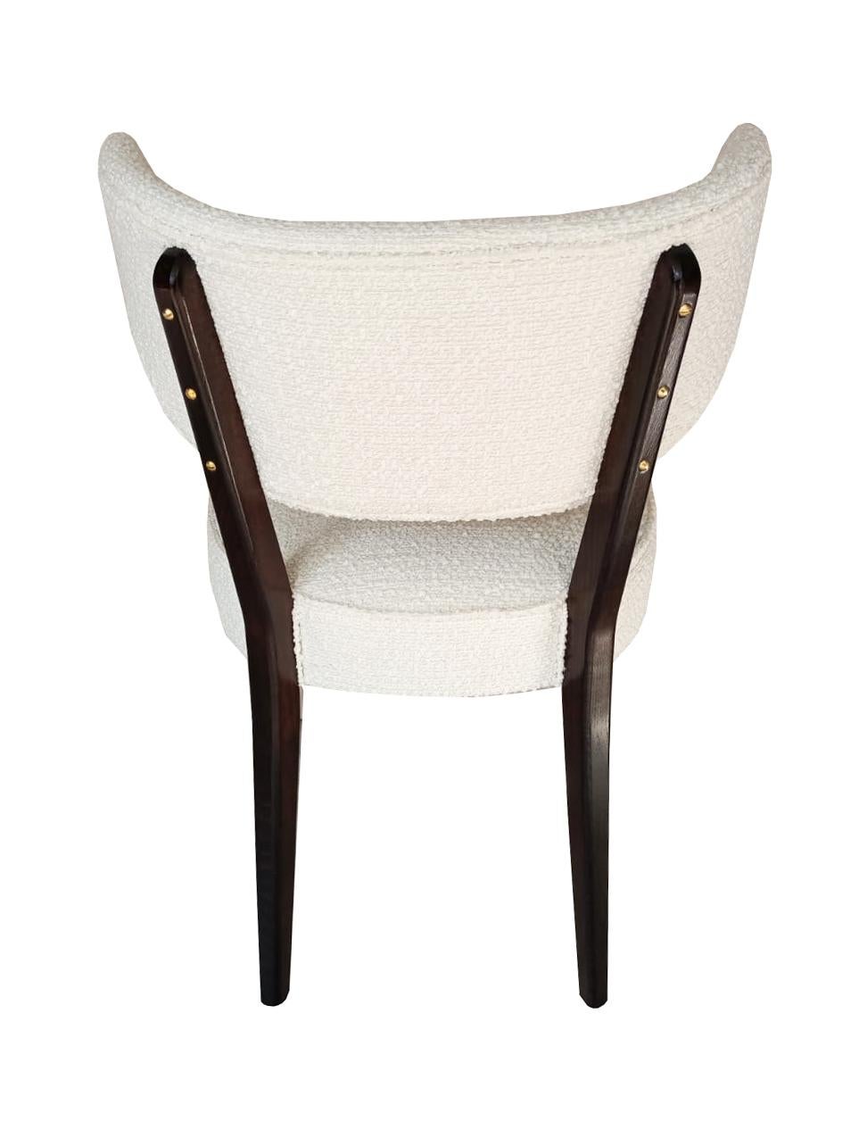 Sechser-Set Vintola Studio Esszimmerstühle, weißer Boucle-Stoff, Europa, Polen im Zustand „Neu“ im Angebot in 05-080 Hornowek, PL