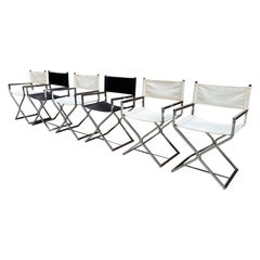 Chaises de directeur chromées Virtue Brothers - Lot de six