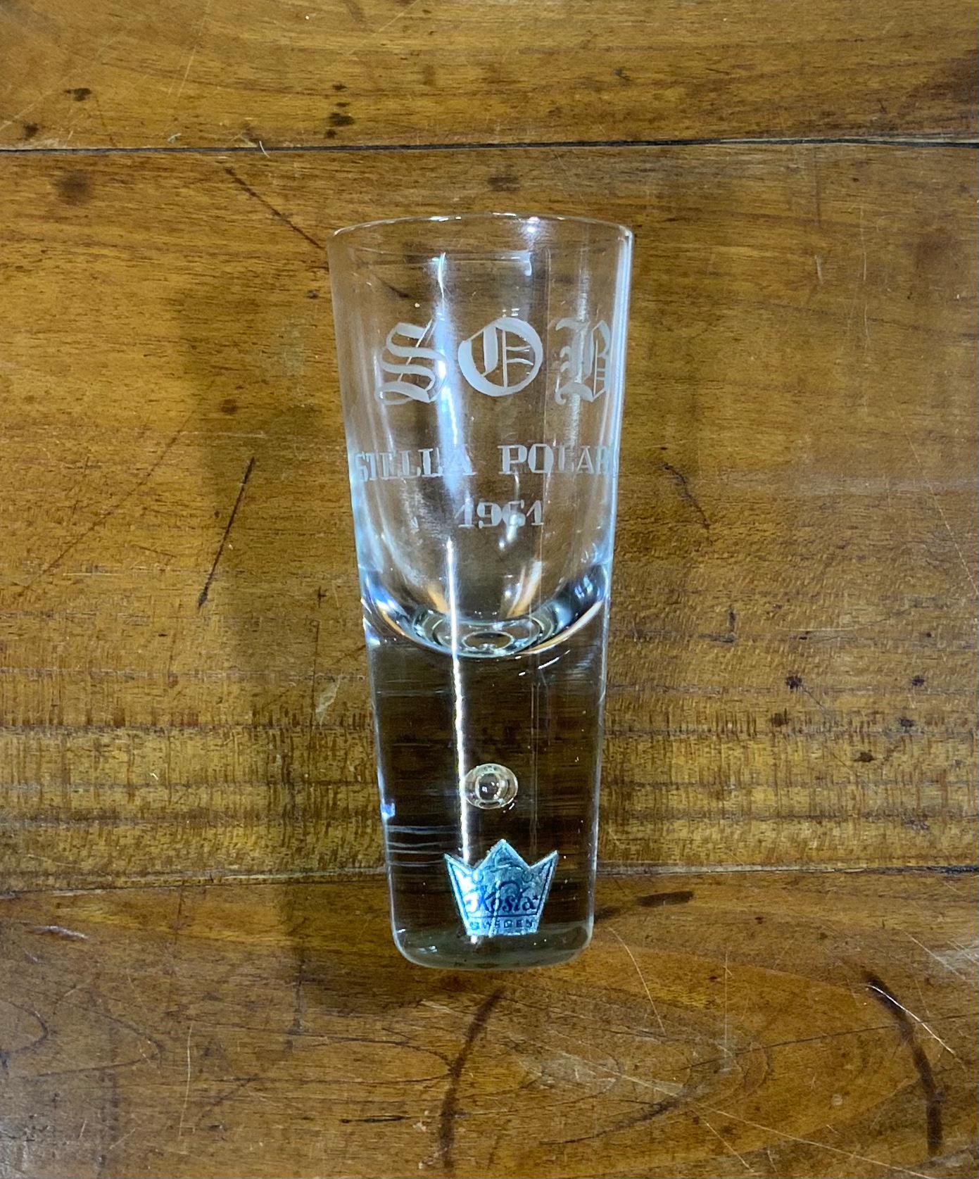 Swedish Set of Six Vodka Shot Glasses by Stella Polaris For Sale
